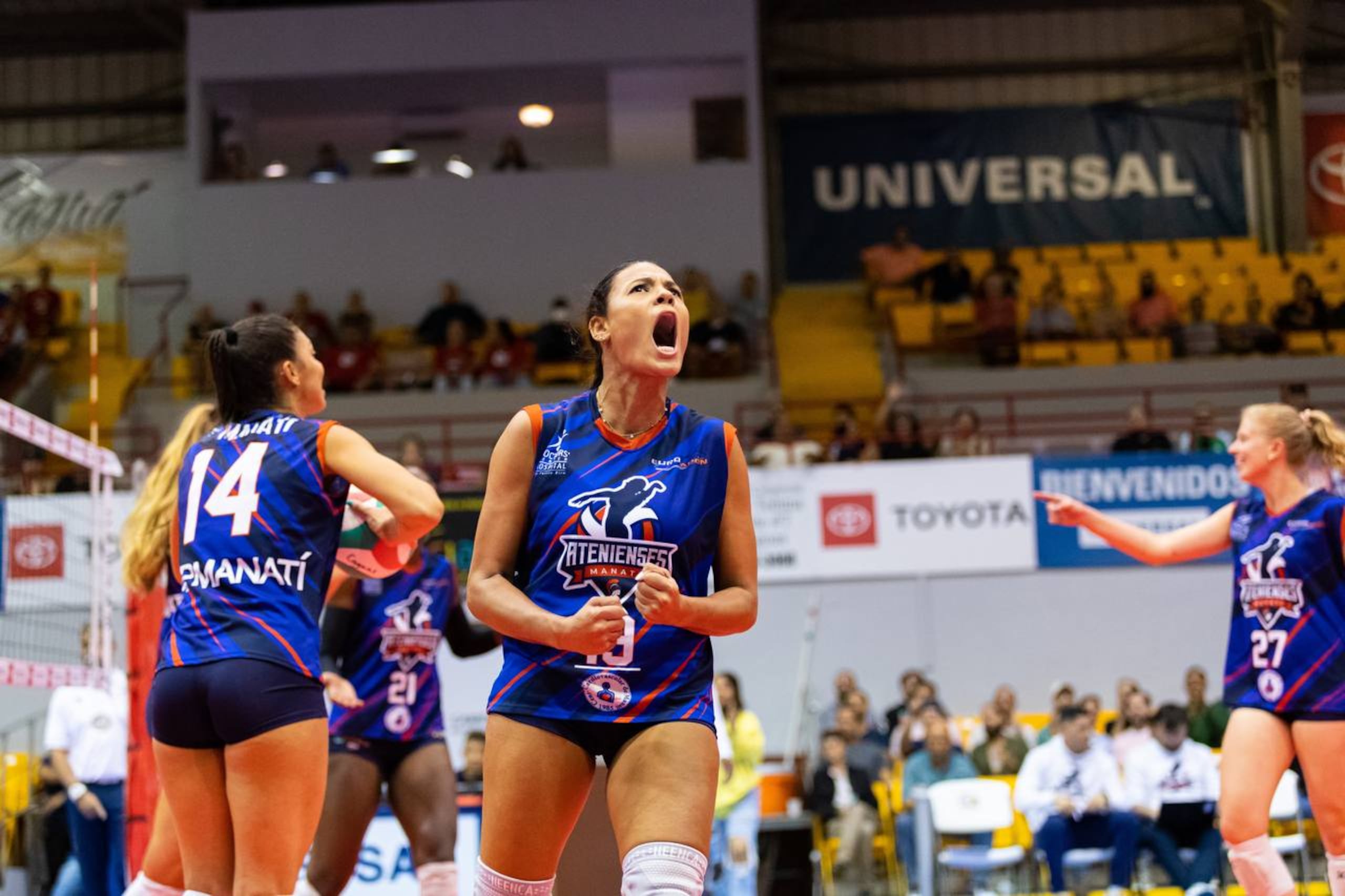 Karla Santos hizo 16 ataques, cinco bloqueos, un servicio directo, 27 defensas y 20 pases por Manatí