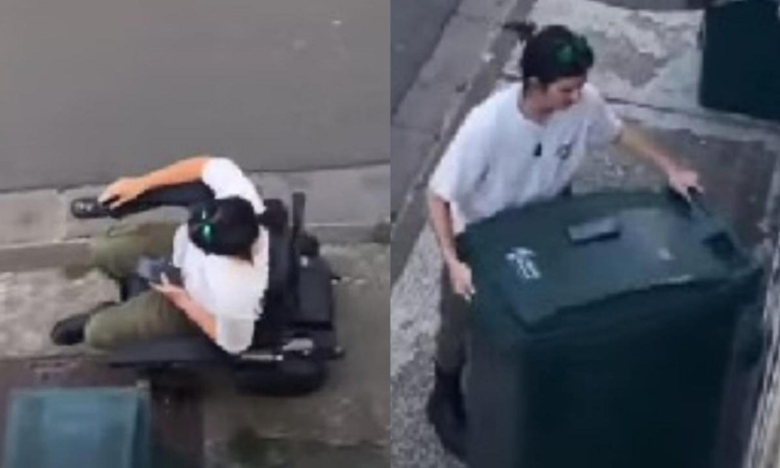 En las imágenes se observa que este hombre no tiene una afección real por la cual deba utilizar la silla de ruedas.