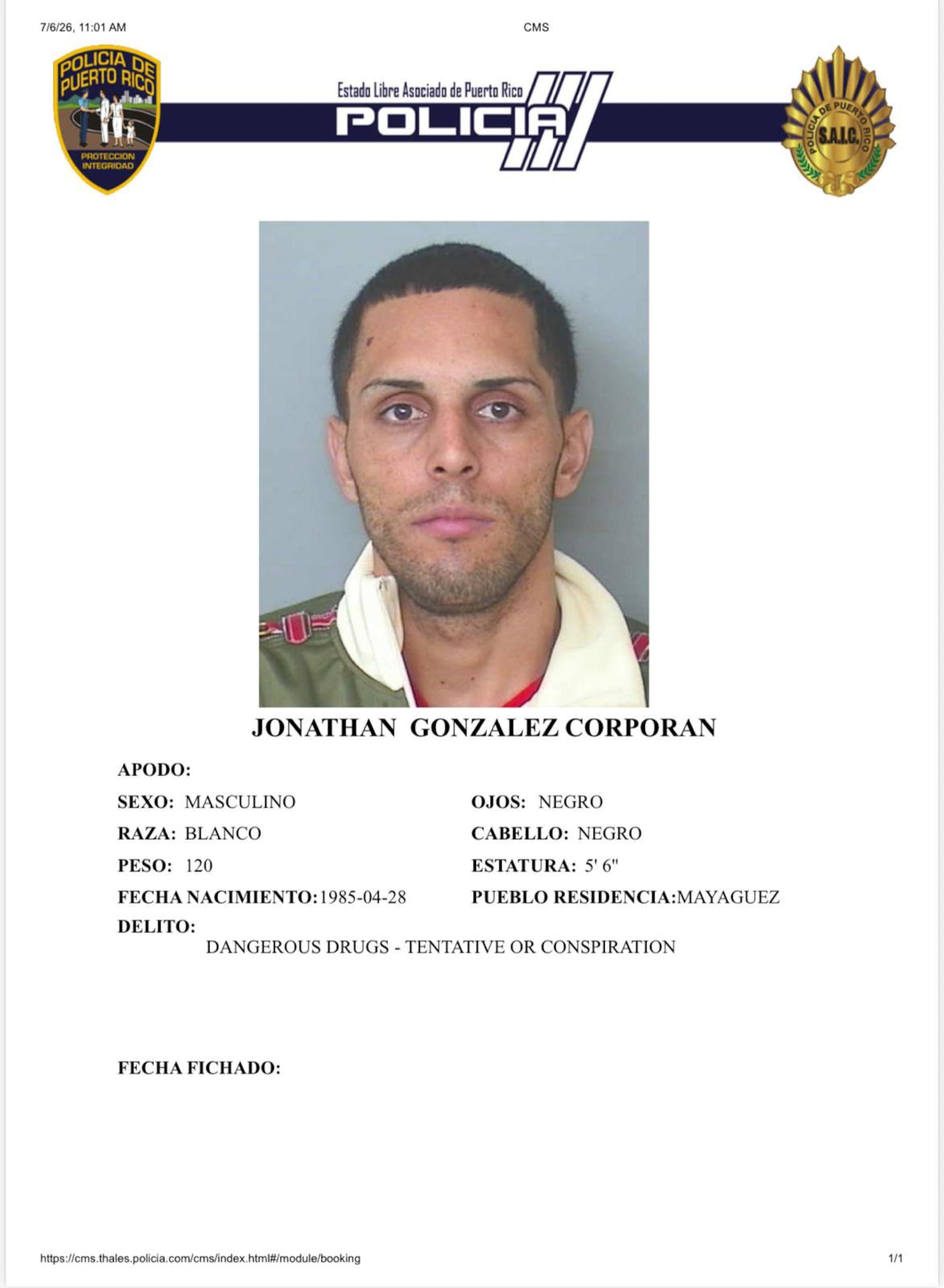 Jonathan González Corporán, es buscado como presunto sosechoso del crimen de Caroline Michelle Morales Ramos, de 23 años.