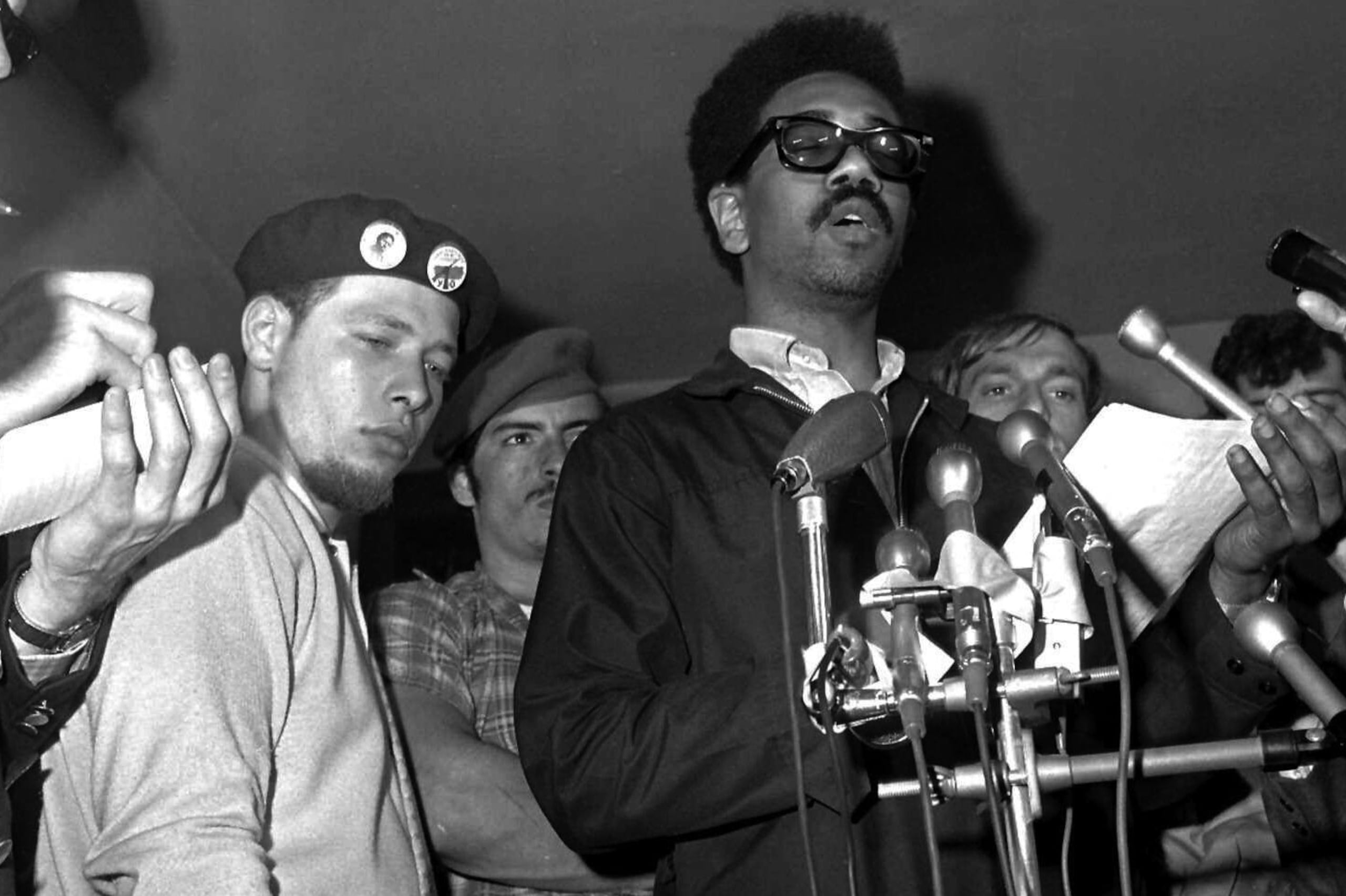 Jiménez ( a la izquierda) junto al cofundador de las Panteras Negras y mas tarde congresista Bobby Rush, en 1969.