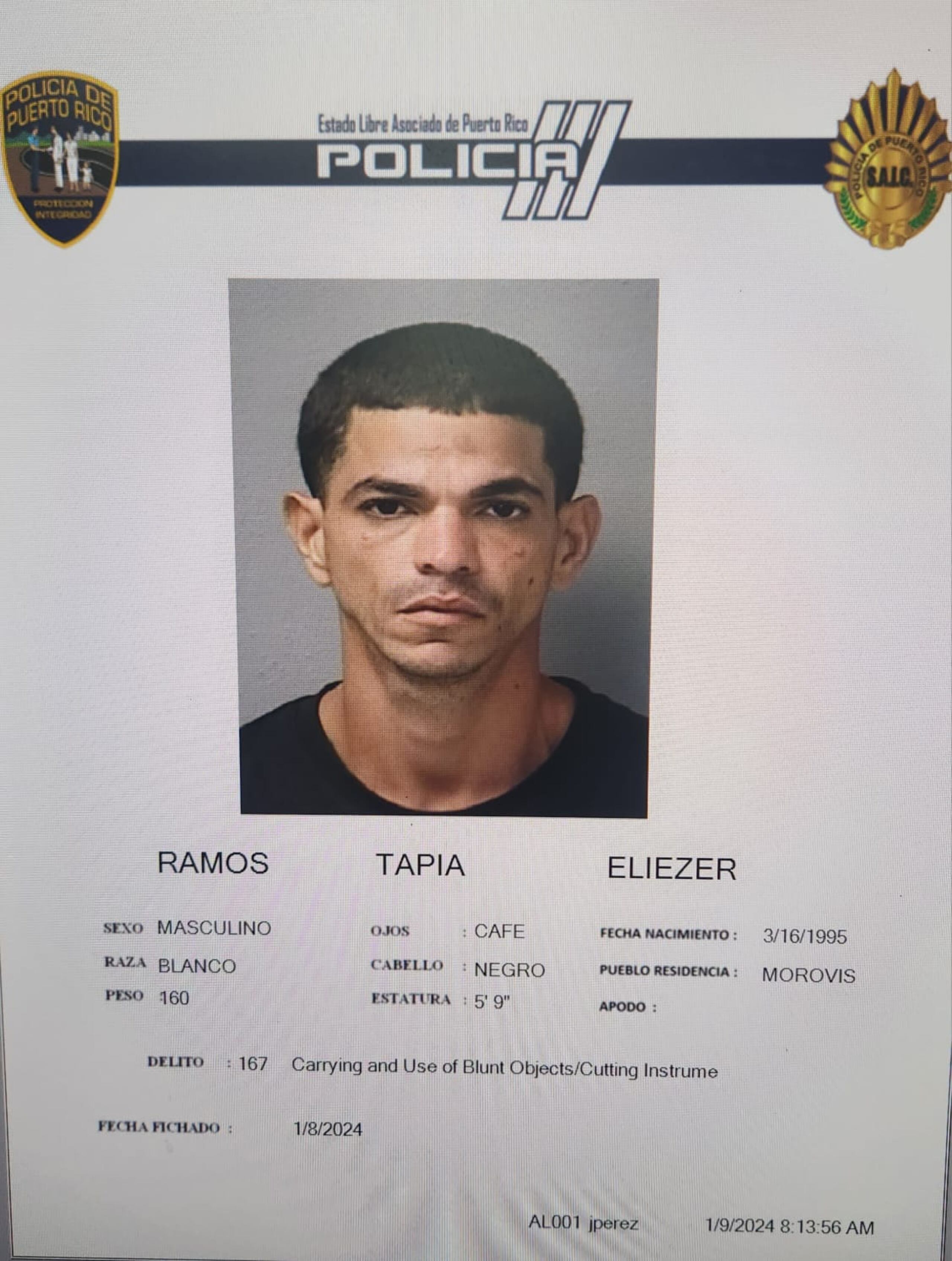 Eliezer Ramos Tapia enfrenta acusaciones por agredir y amenazar a su progenitor.