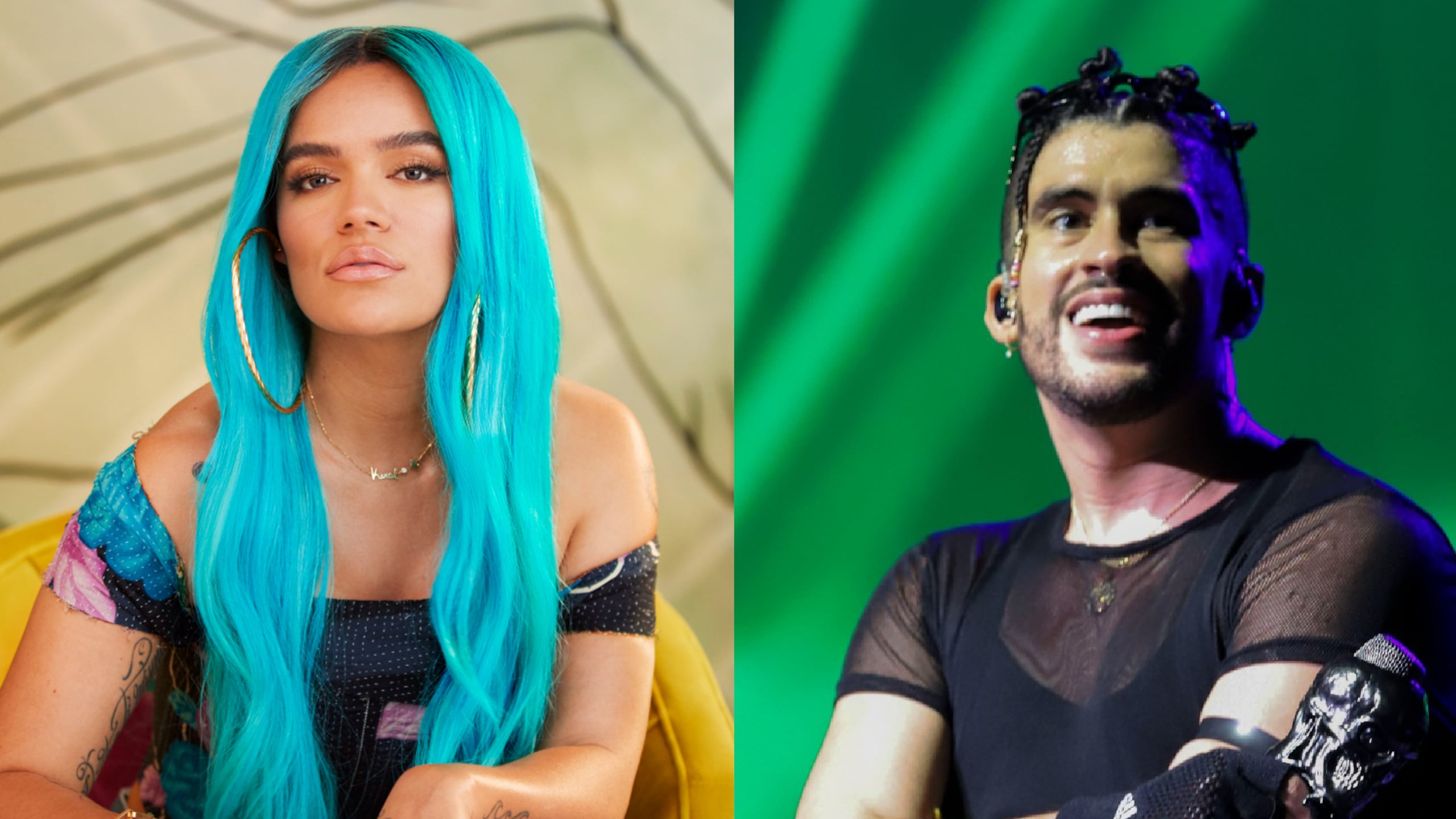 Karol G y Bad Bunny.