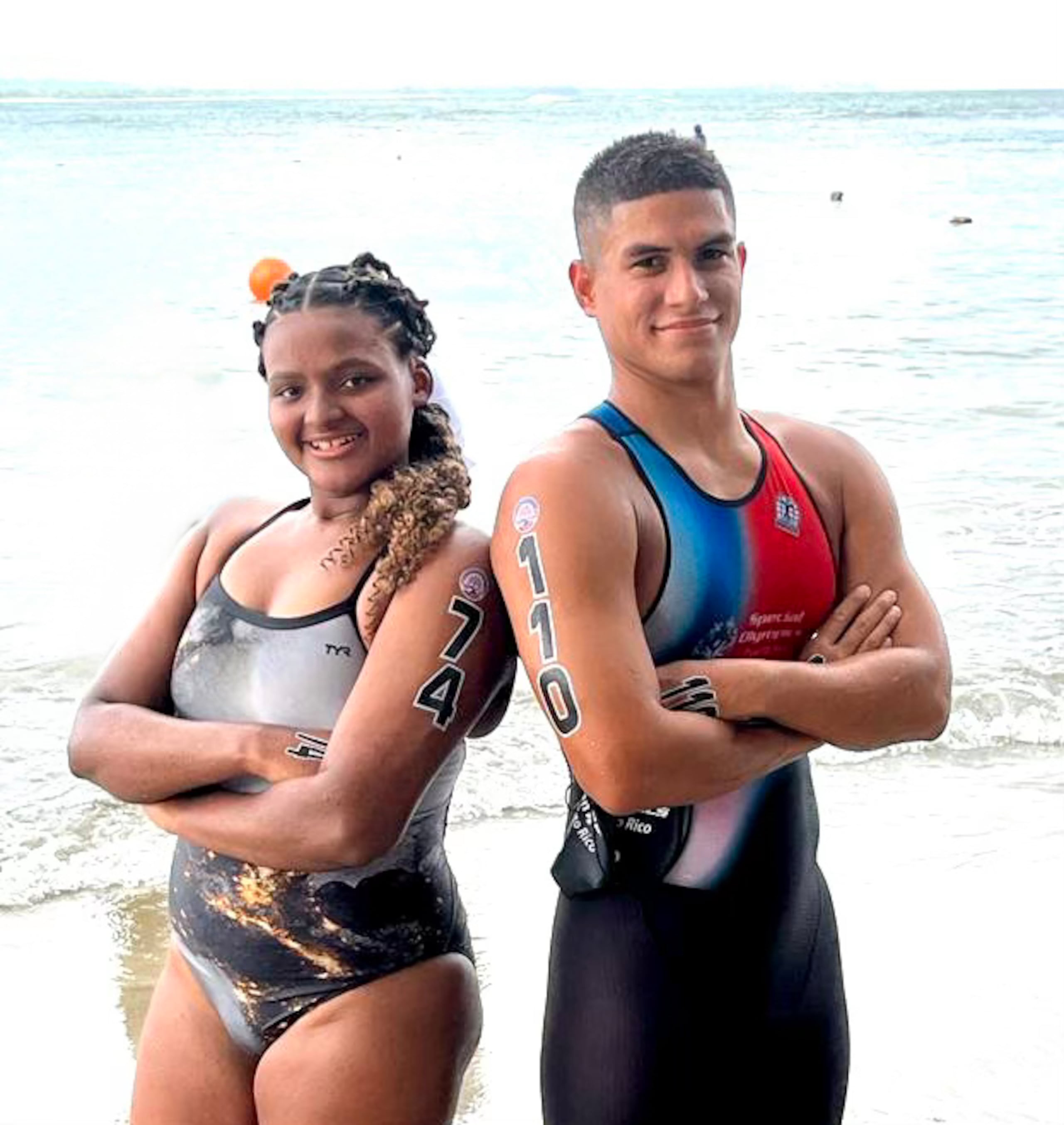 Esmeralda “La Sirenita” Encarnación y Armando Rentas aseguraron sus respectivos boletos al ganar las pruebas en aguas abiertas.