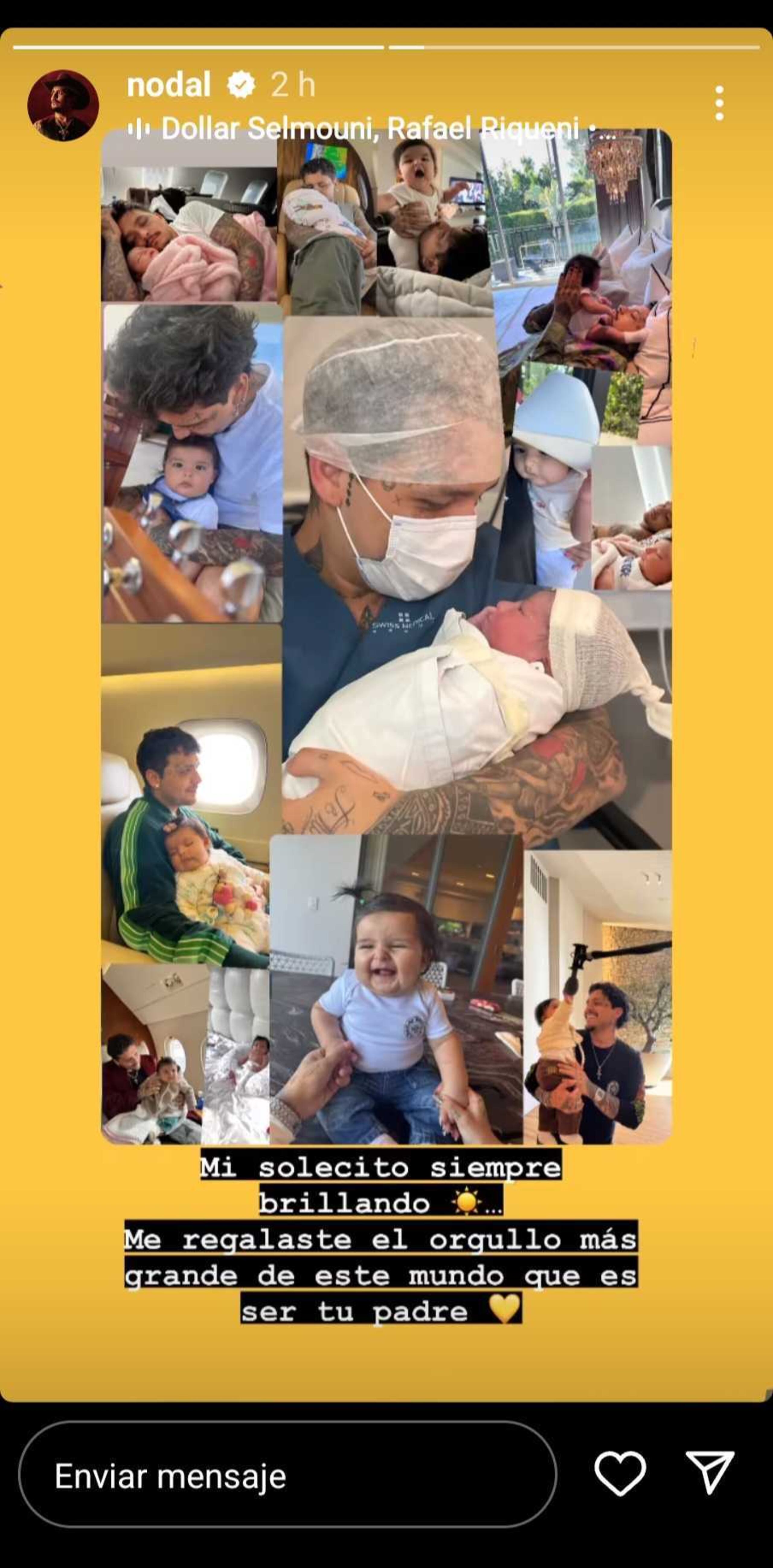 Mensaje de Christian Nodal a su hija, Inti.