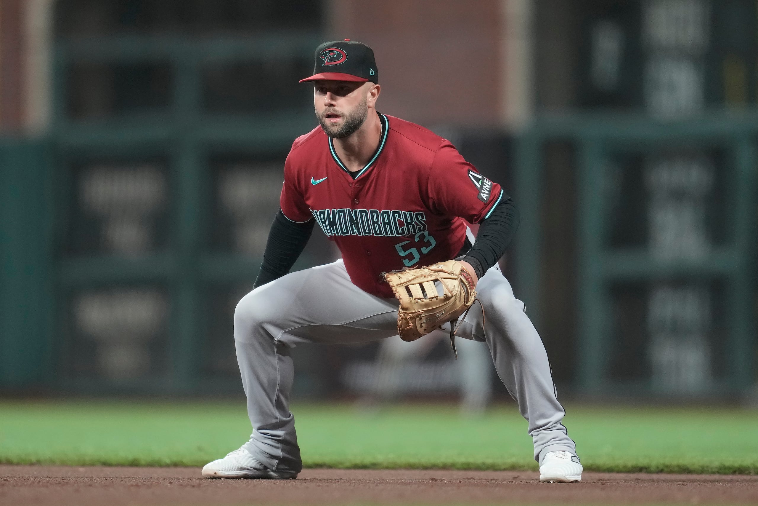 El primera base Christian Walker en uniforme de los Diamondbacks de Arizona.