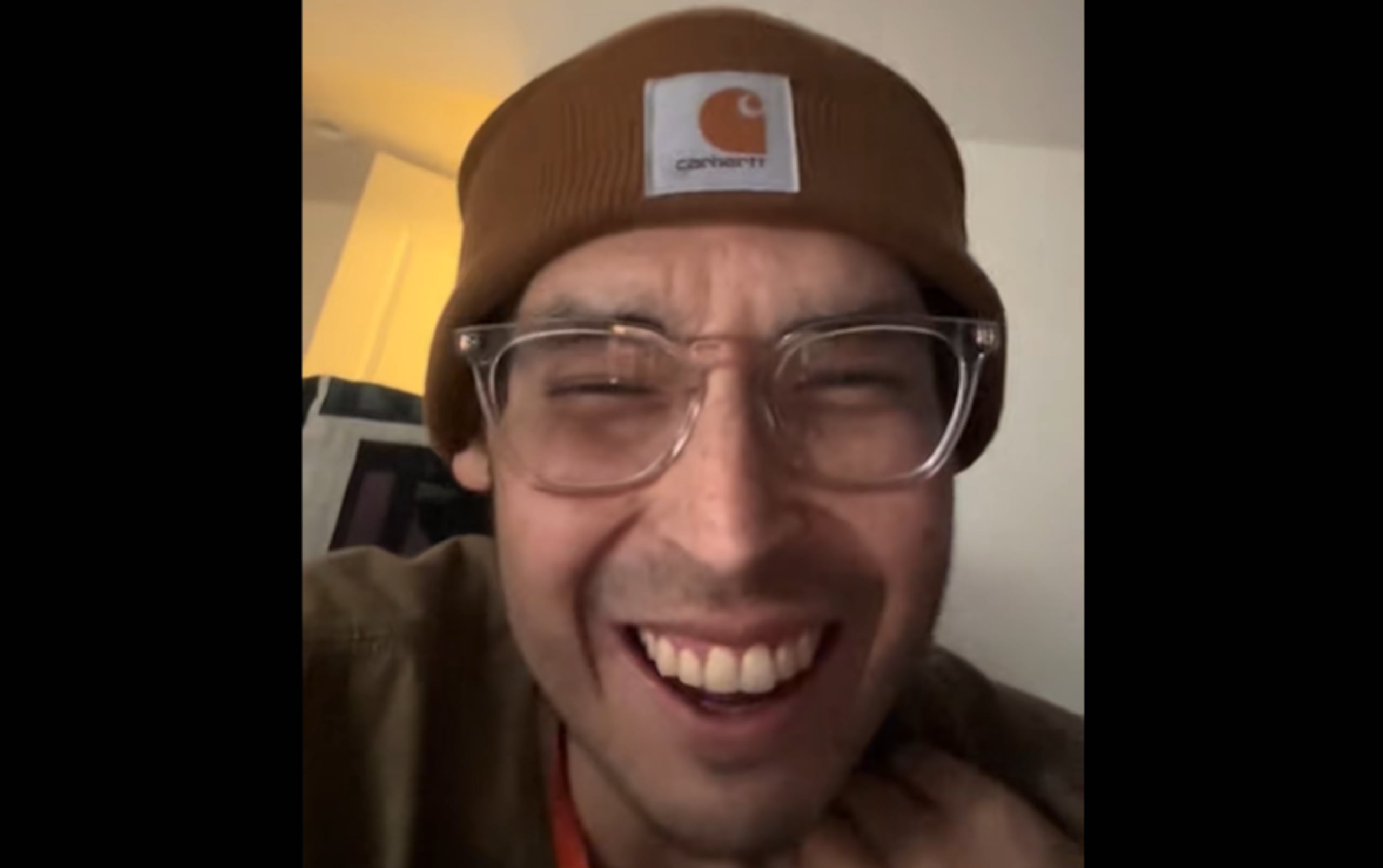 Tanner Martin en su mensaje pregrabado anunciando su fallecimiento.