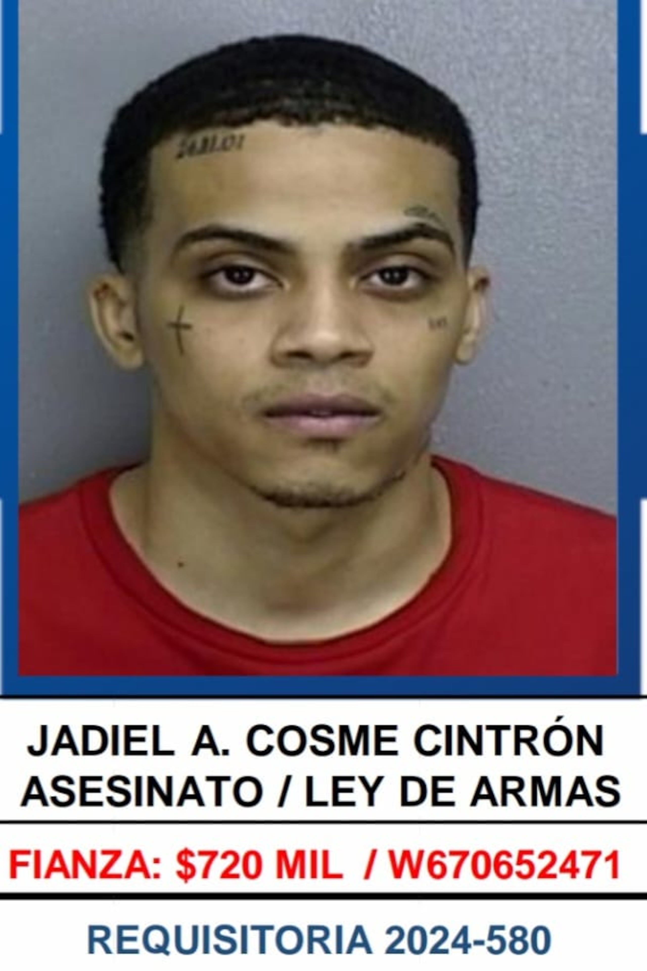 El fugitivo Yadiel A. Cosme Cintrón, de 22 años, fue capturado, en el residencial Jardines de Caparra, en Bayamón.