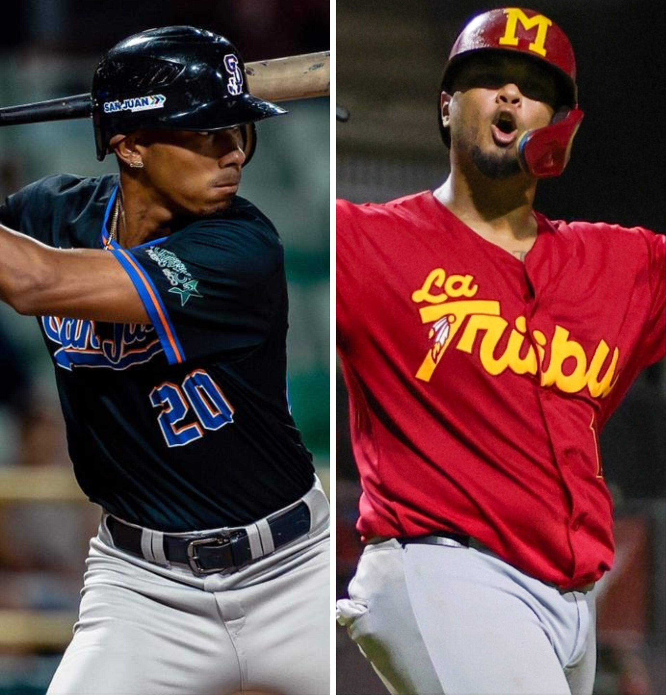 Jadiel Sánches, de los Senadores de San Juan, y Martín "Machete" Maldonado, de los Indios de Mayagüez.