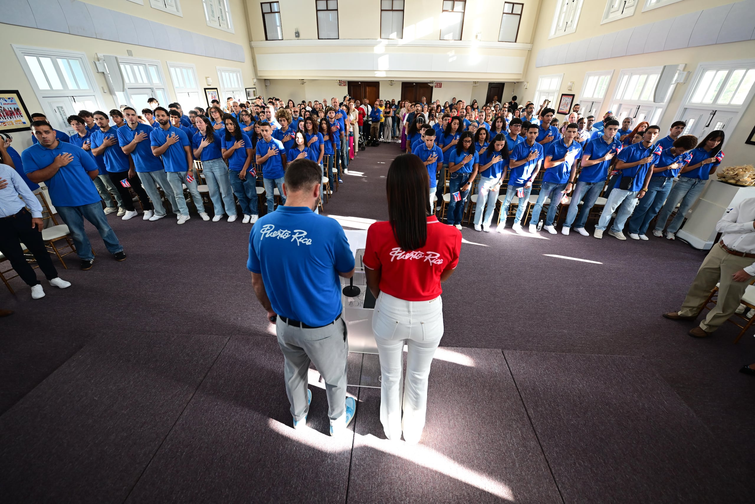 Abanderamiento de la delegación de Puerto Rico, que irá a los Juegos Panamericanos Junior.