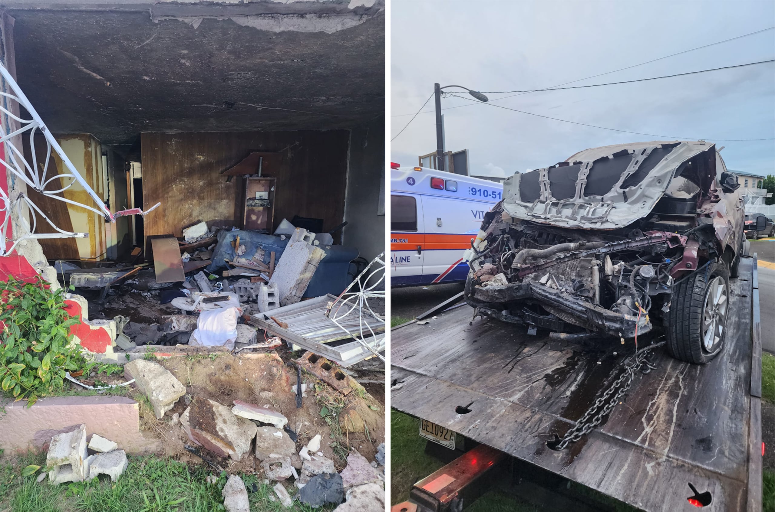 El Toyota Yaris había sido robado en la urbanización Bayamón Gardens, antes de chocar contra la casa en la urbanización Las Vegas en Cataño.
