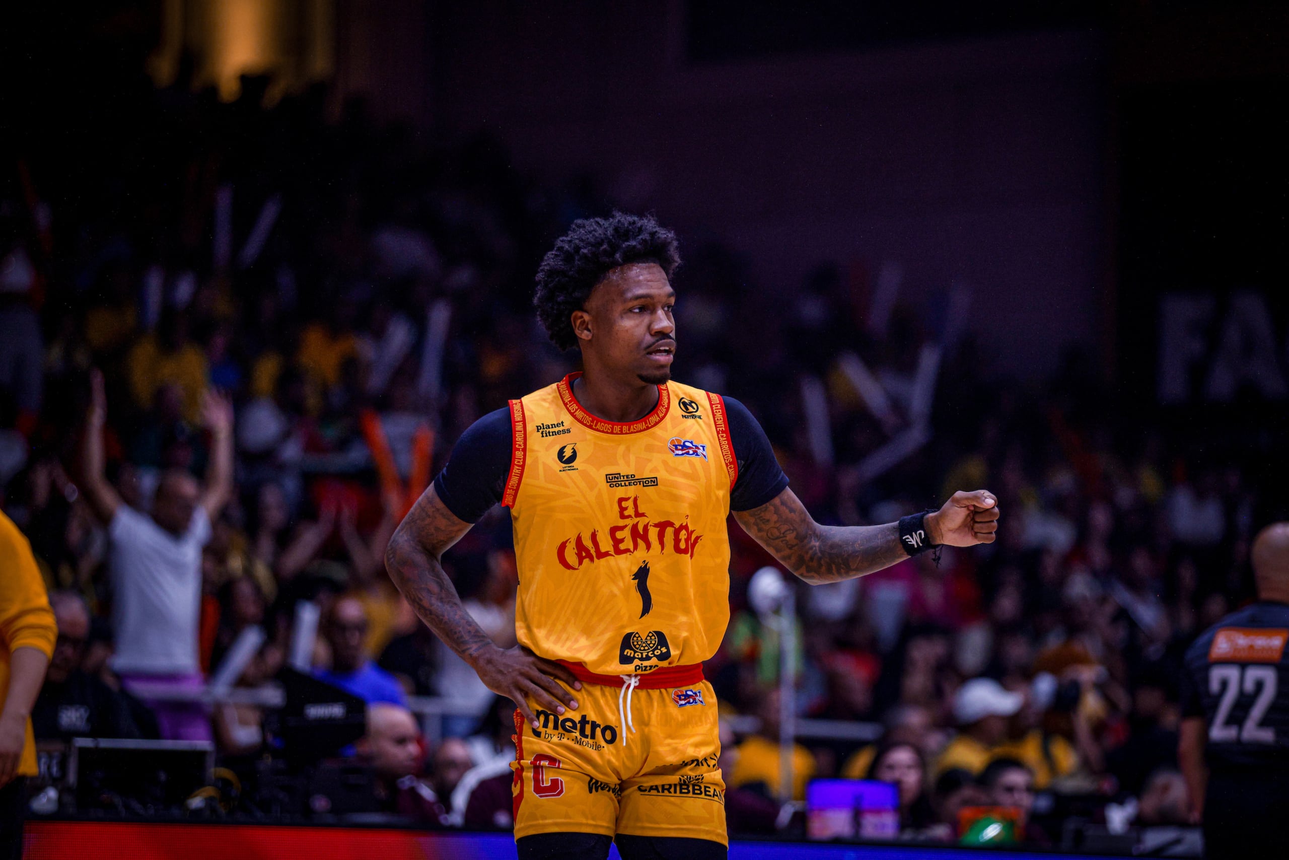 Brandon Goodwin, refuerzo de los Gigantes de Carolina, durante el séptimo juego de los cuartos de final del BSN contra los Piratas de Quebradillas.