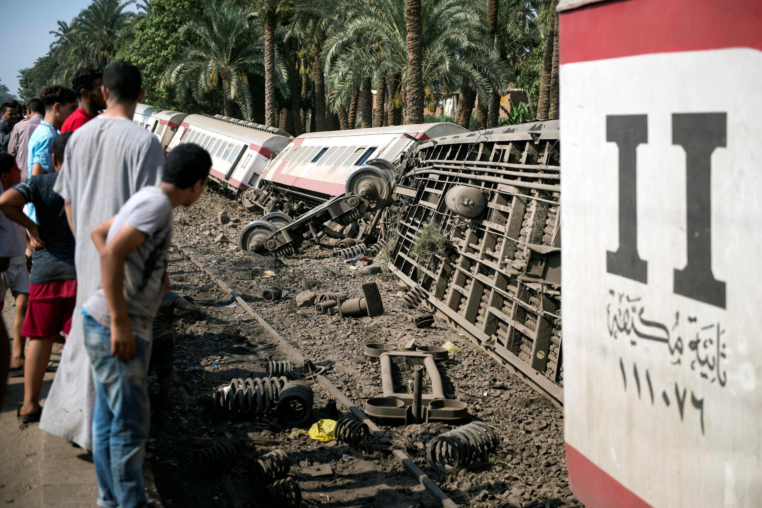 Imagen de archivo de un tren egipcio accidentado. EFE/ Mohamed Hossam
