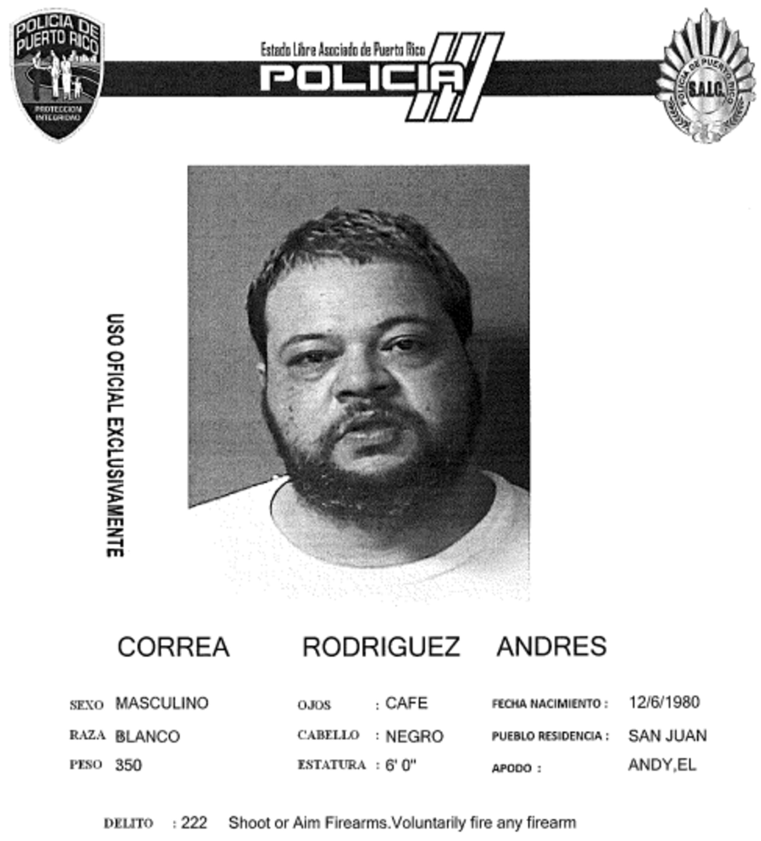 Andrés A. Correa Rodríguez, de 43 años.