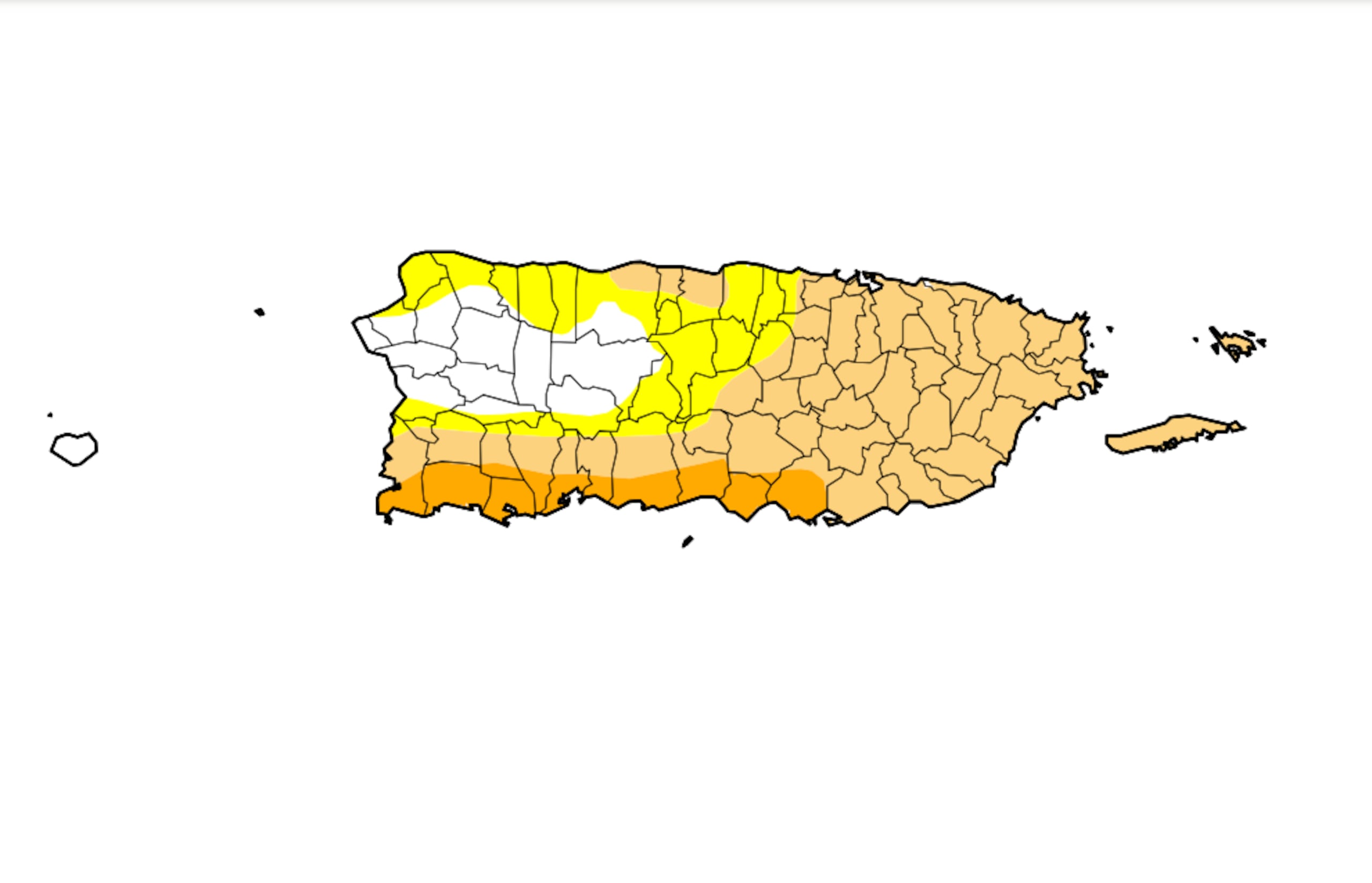 Aumenta la sequía en los pueblos del este y el sur de Puerto Rico.