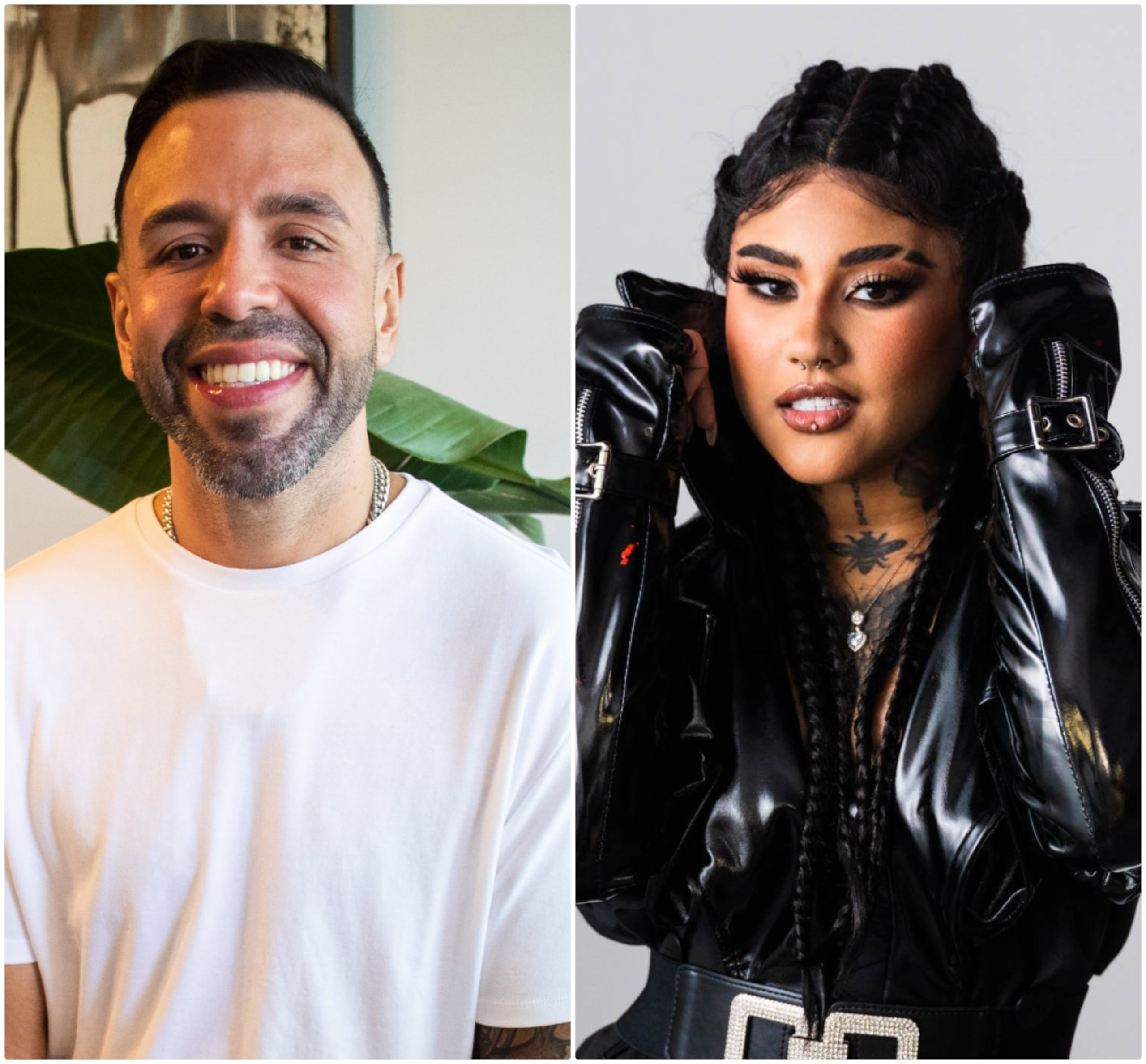 El locutor Jorge Pabón "Molusco" y la cantante Elysanij.