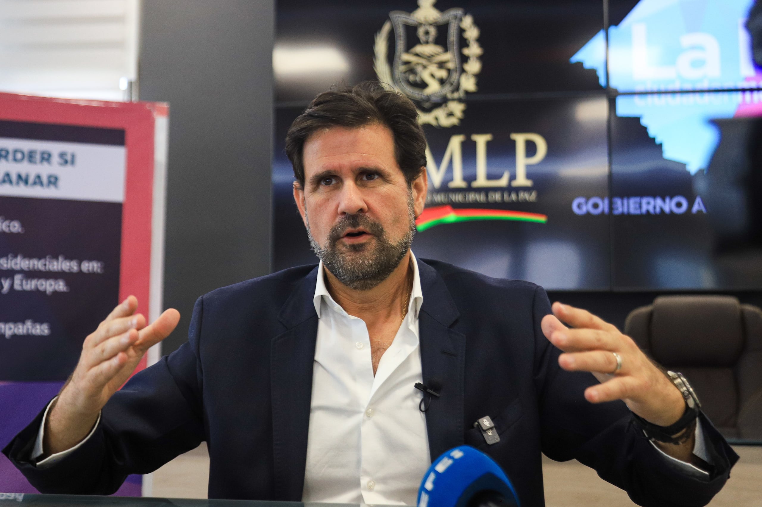 Fotografía del 26 de noviembre de 2024 del estratega político español Antonio Sola durante una entrevista con EFE, en La Paz (Bolivia). EFE/ Gabriel Marquez