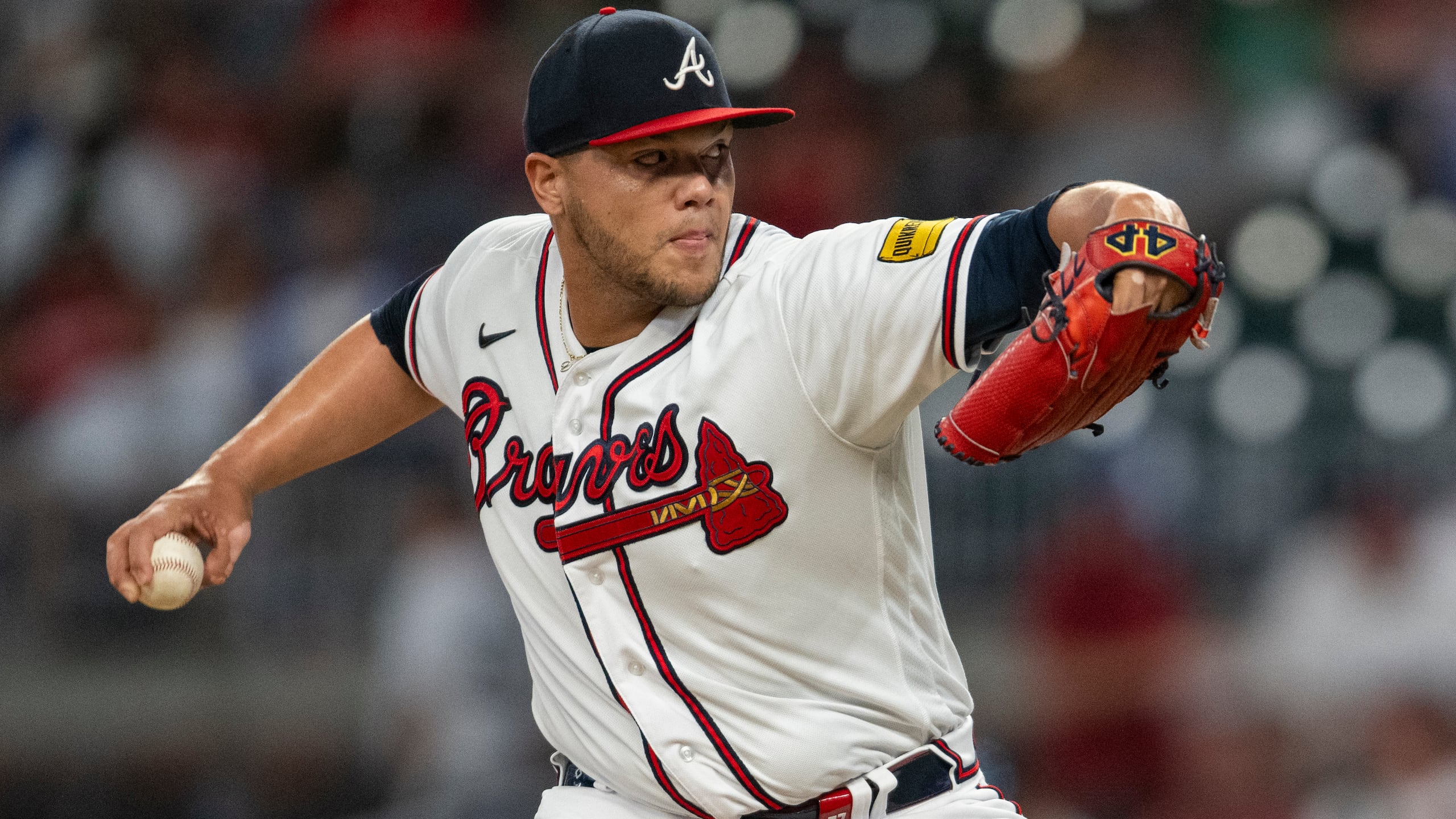 Joe Jiménez llegó a Atlanta mediante un cambio en diciembre pasado y su vida cambio por completo al pasar de un equipo mediocre a posiblemente el mejor del béisbol
