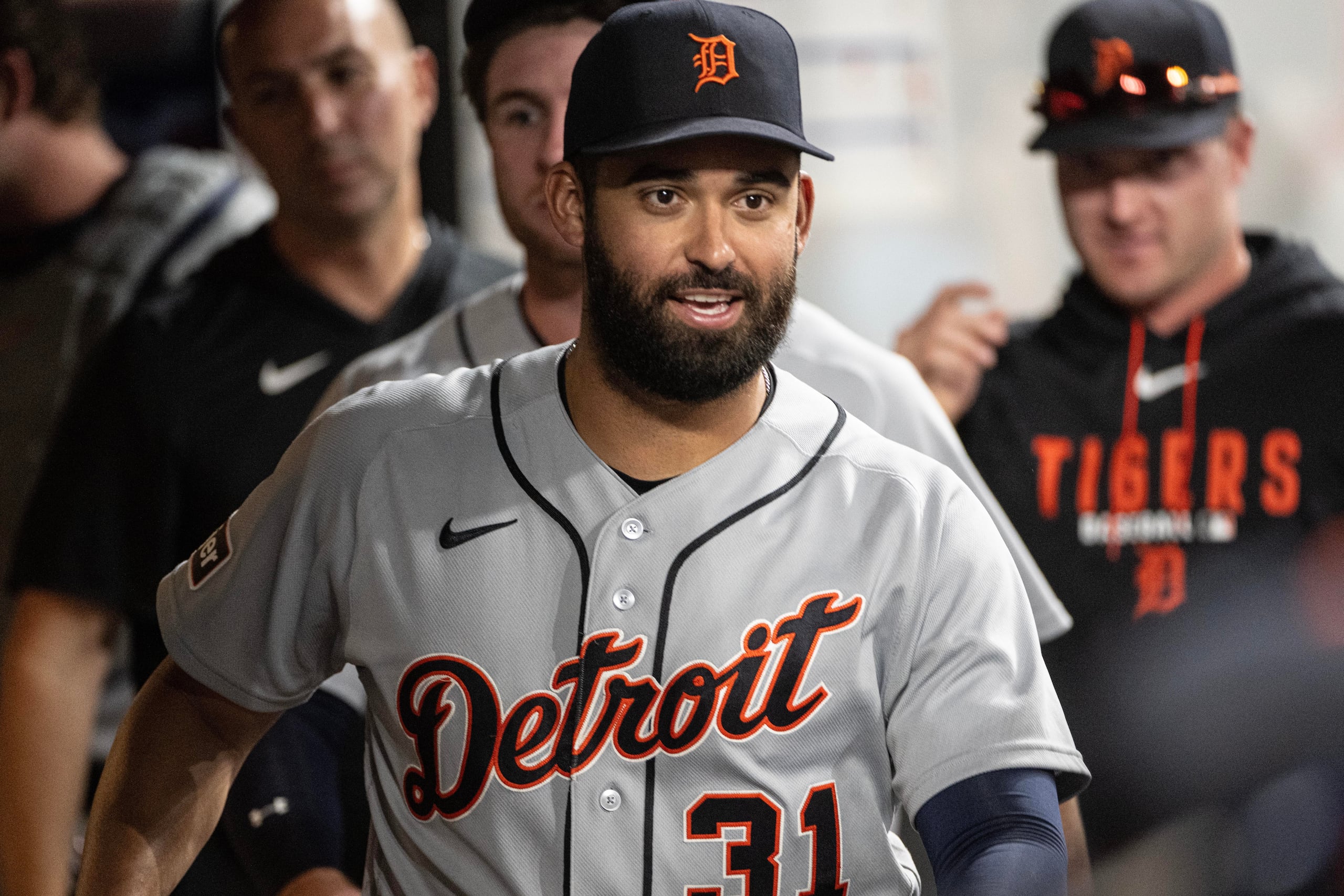 Riley Greene, de los Tigers de Detroit.