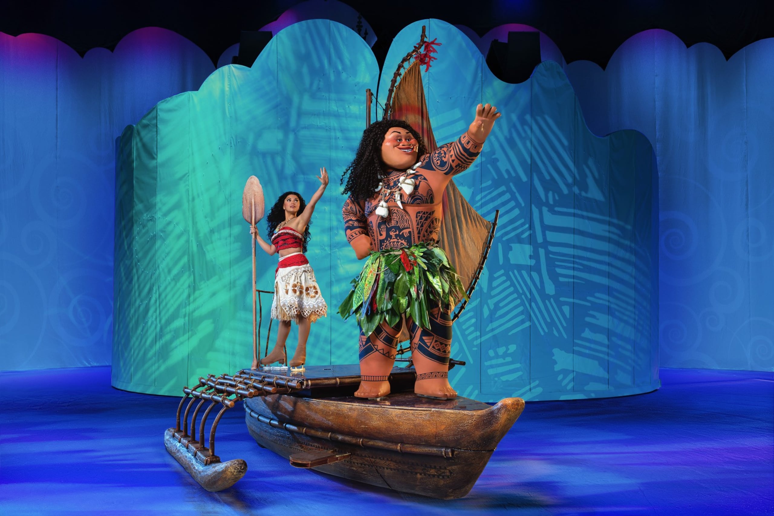 La historia de Moana y Maui es una de las que el público disfrutará en el show con patinadores profesionales.
