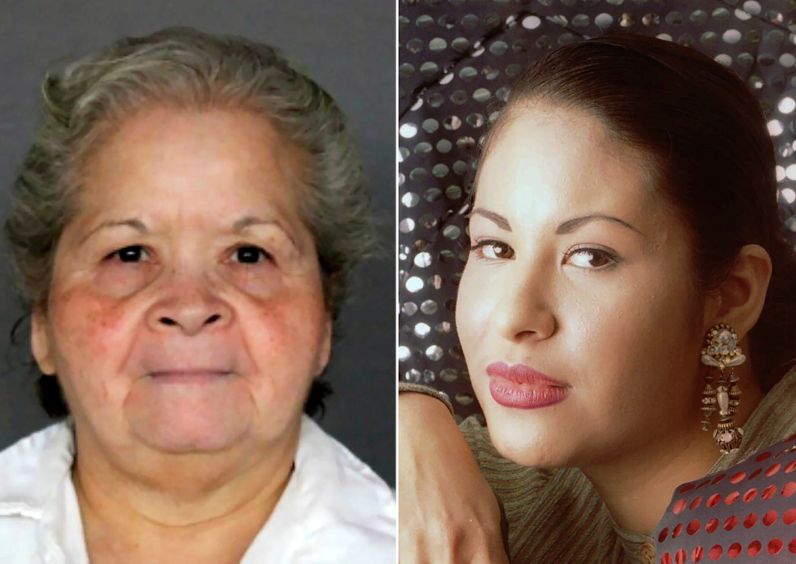 Composición fotográfica de Yolanda Saldívar (izquierda) y Selena Quintanilla (derecha).