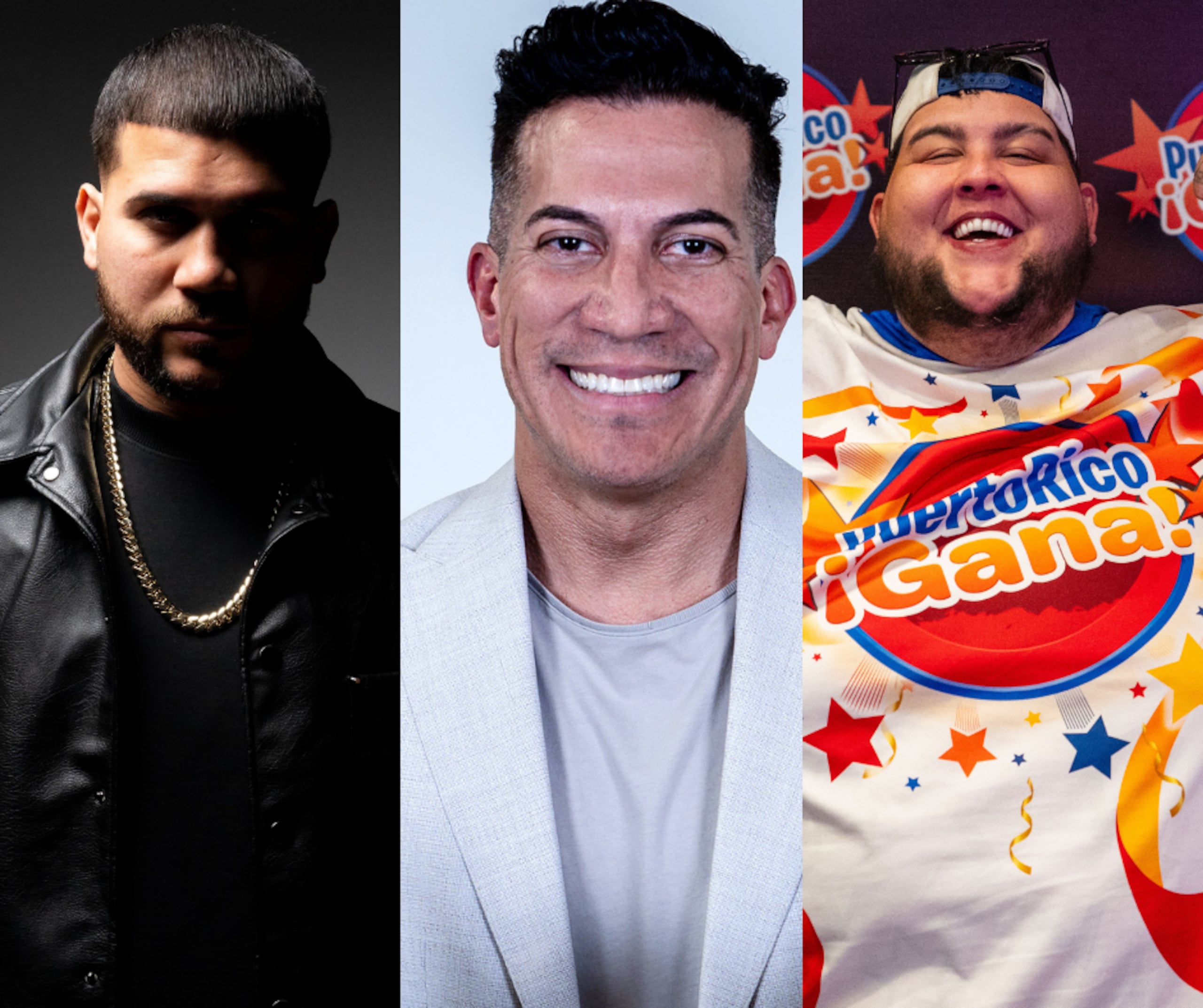 Jonathann Rosario Ortiz, conocido como "Gallo The Producer", Alex DJ y Edwin Marrero Otero, también conocido como "Mondongo".