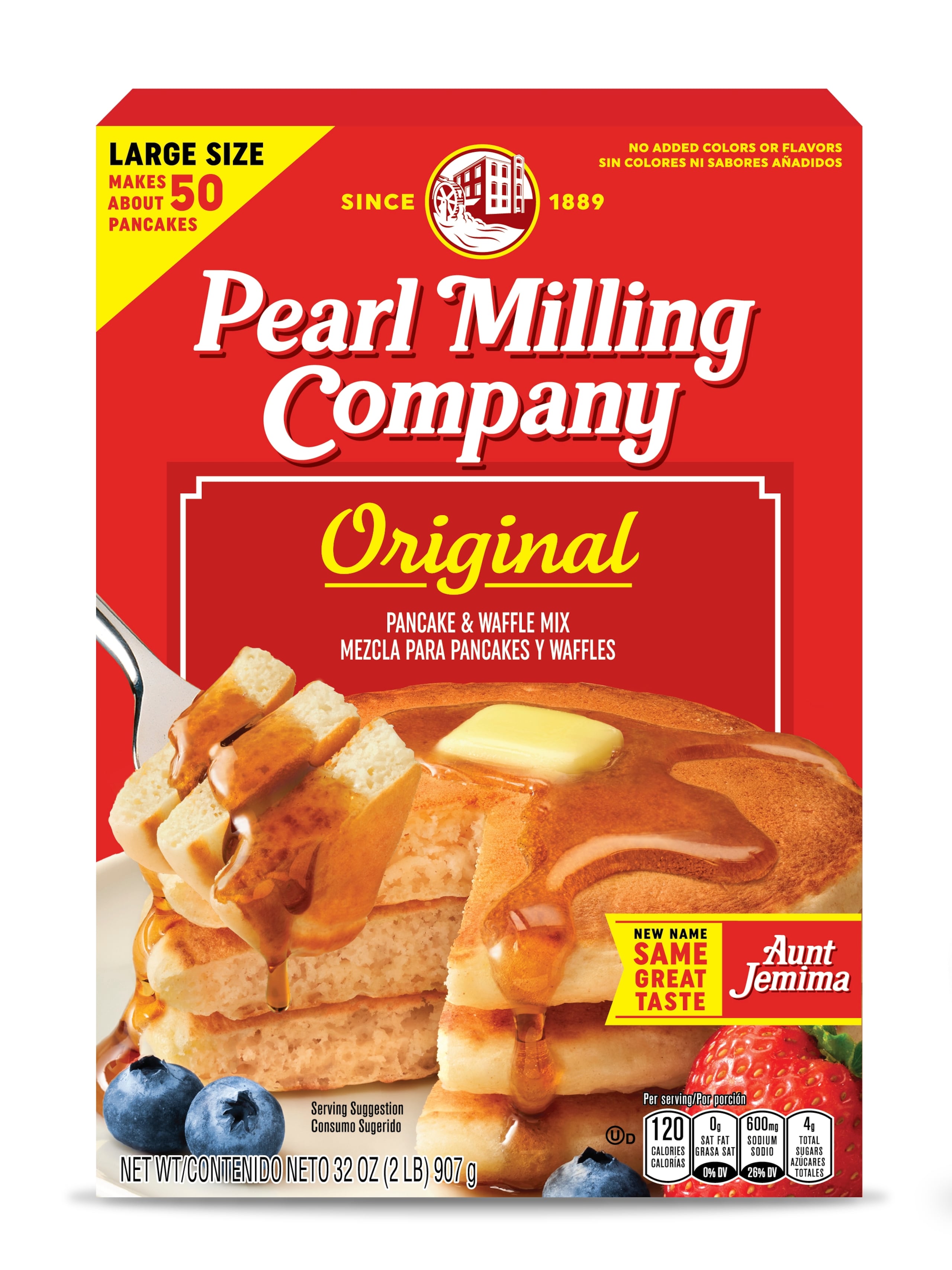 En esta imagen cortesía de PepsiCo, Inc., se ve la mezcla para panqueques y el jarabe Pearl Milling Company de Quaker Oats, conocido previmanete como la marca de Aunt Jemima.