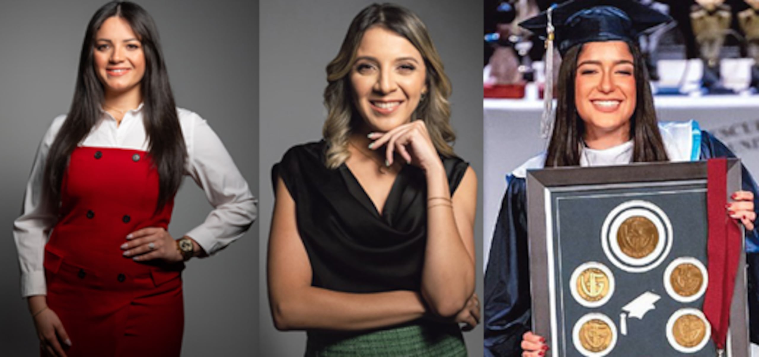 Desde la izquierda, Paola Carvajal, Jaymarie Correa y Amanda Sofía López Bonceñor.