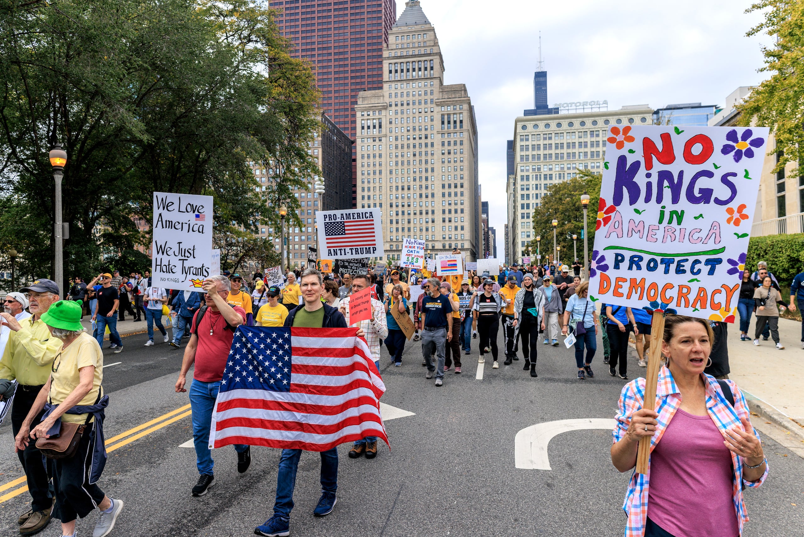 El objetivo era convertirse en la mayor protesta desde el regreso de Donald Trump al poder el pasado enero. (EFE/EPA/CRISTOBAL HERRERA-ULASHKEVICH)