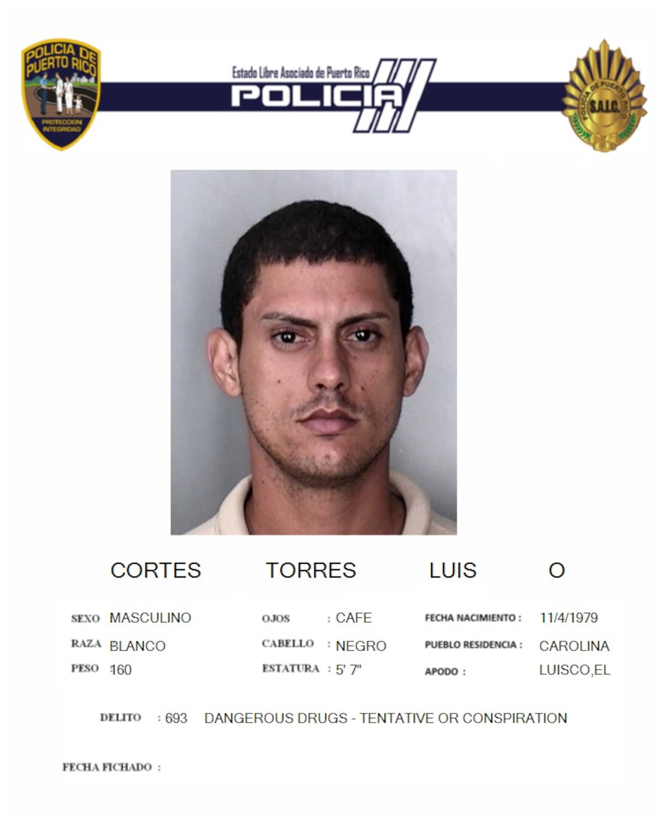 Luis O. Cortés Torres, con antecedentes penales por violación a la Ley de Sustancias Controladas, fue asesinado en Gurabo.