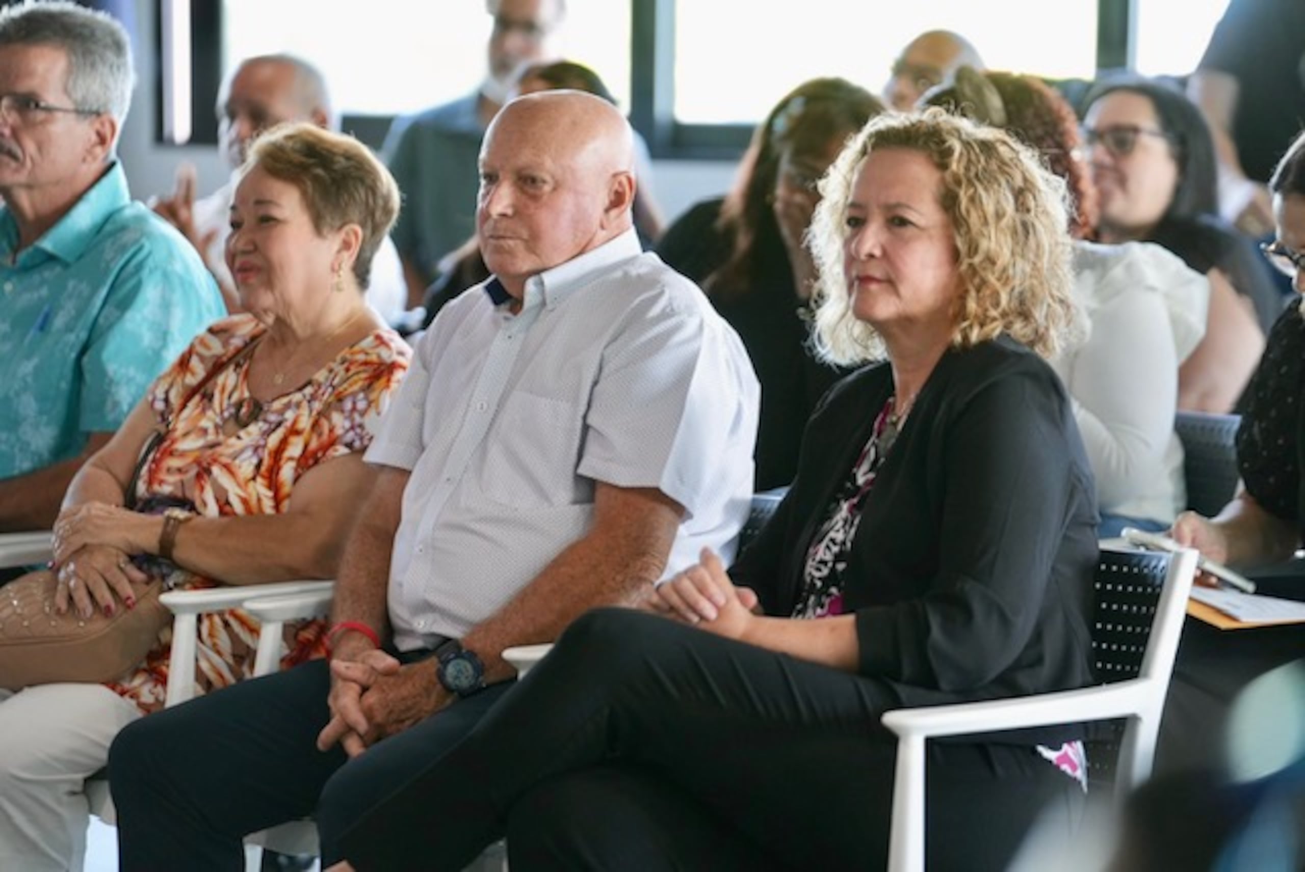 Jorge "Peco" González y la presidenta del Comité Olímpico de Puerto Rico, Sara Rosario.