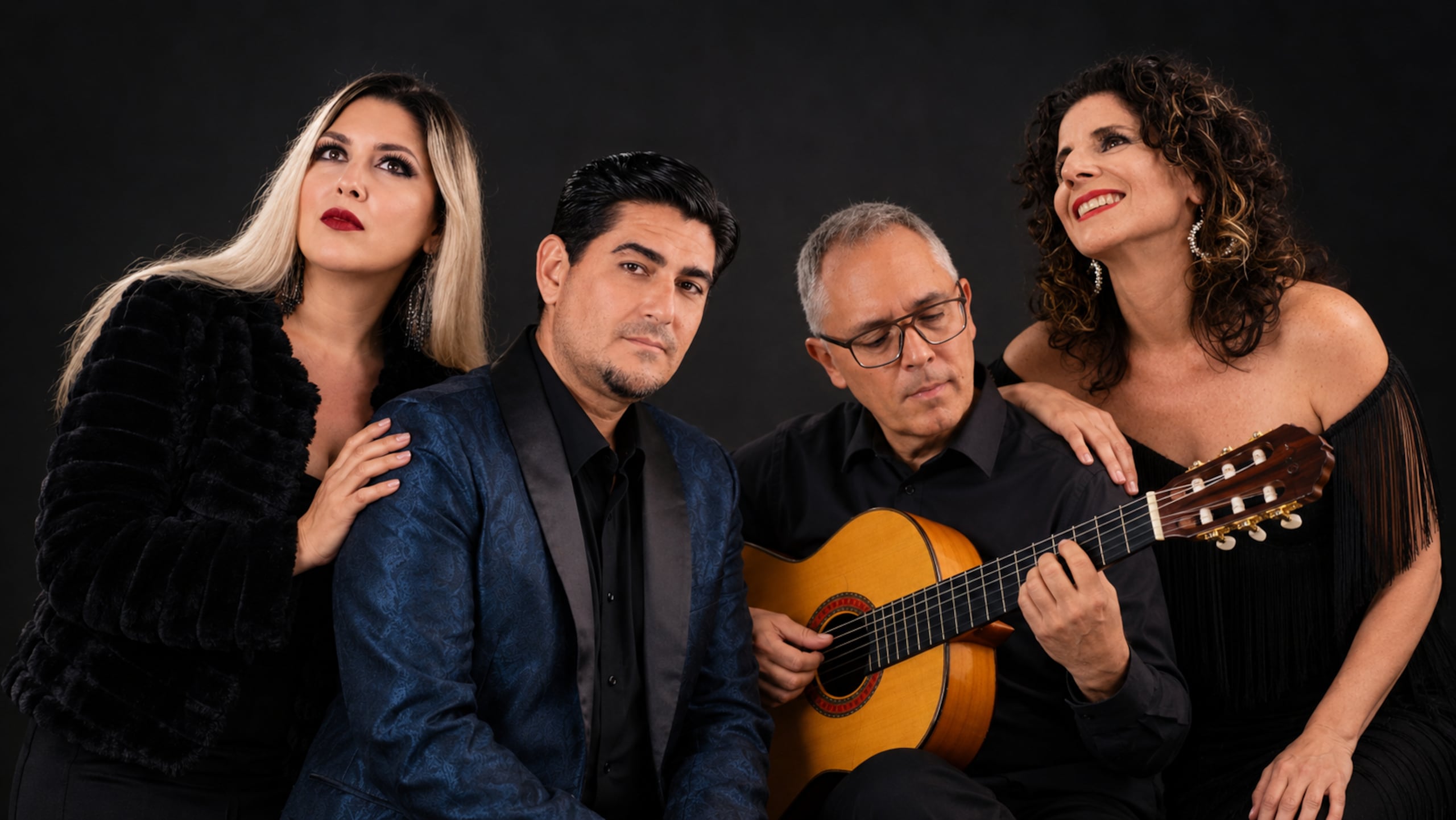 Ana del Rocío, Freddy Lugo, el maestro Eduardo Reyes y Ana Marta Arraiza.