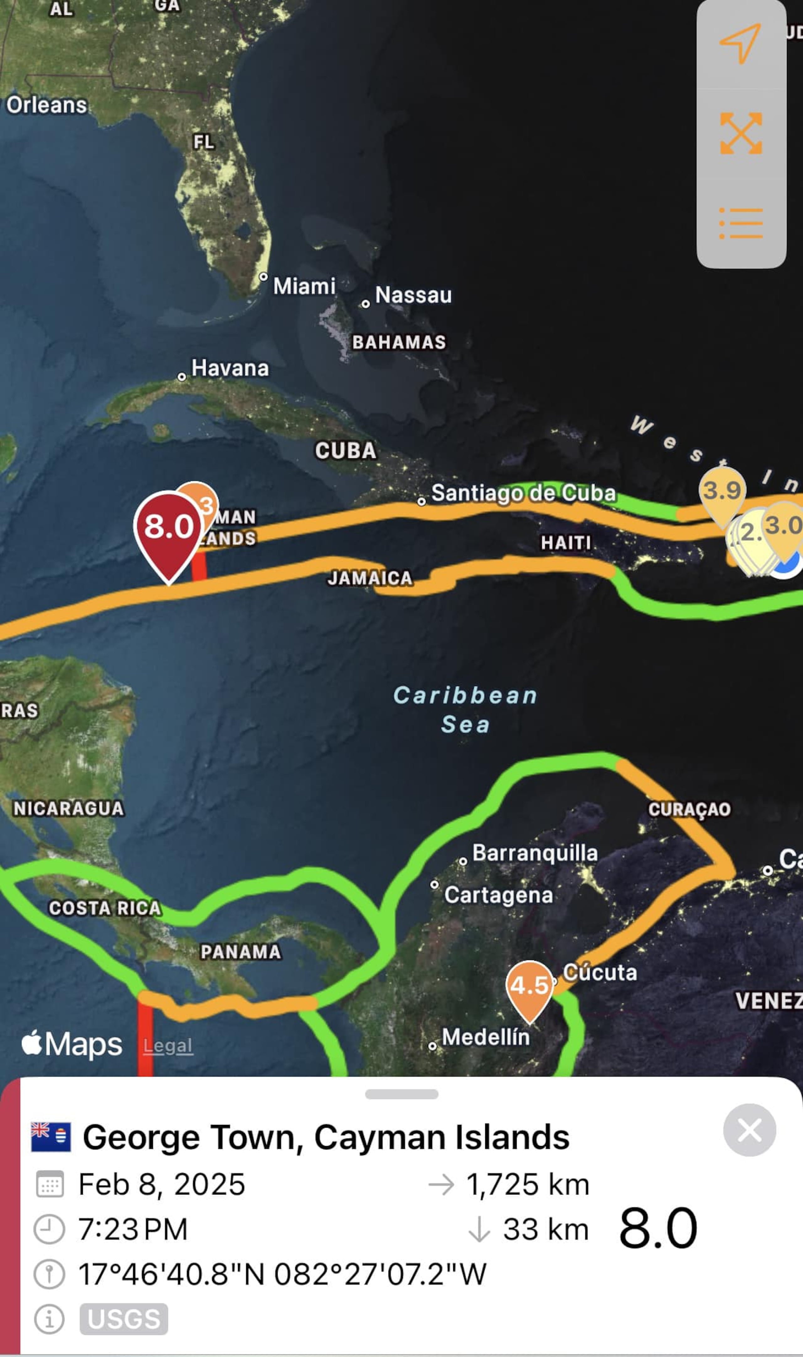 Terremoto en el Caribe.