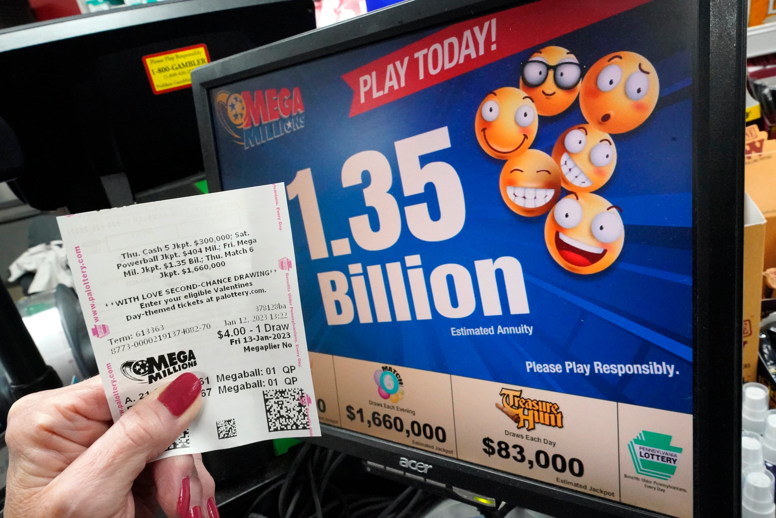 La lotería Mega Millions no ha reportado ganadores durante los últimos 31 sorteos.