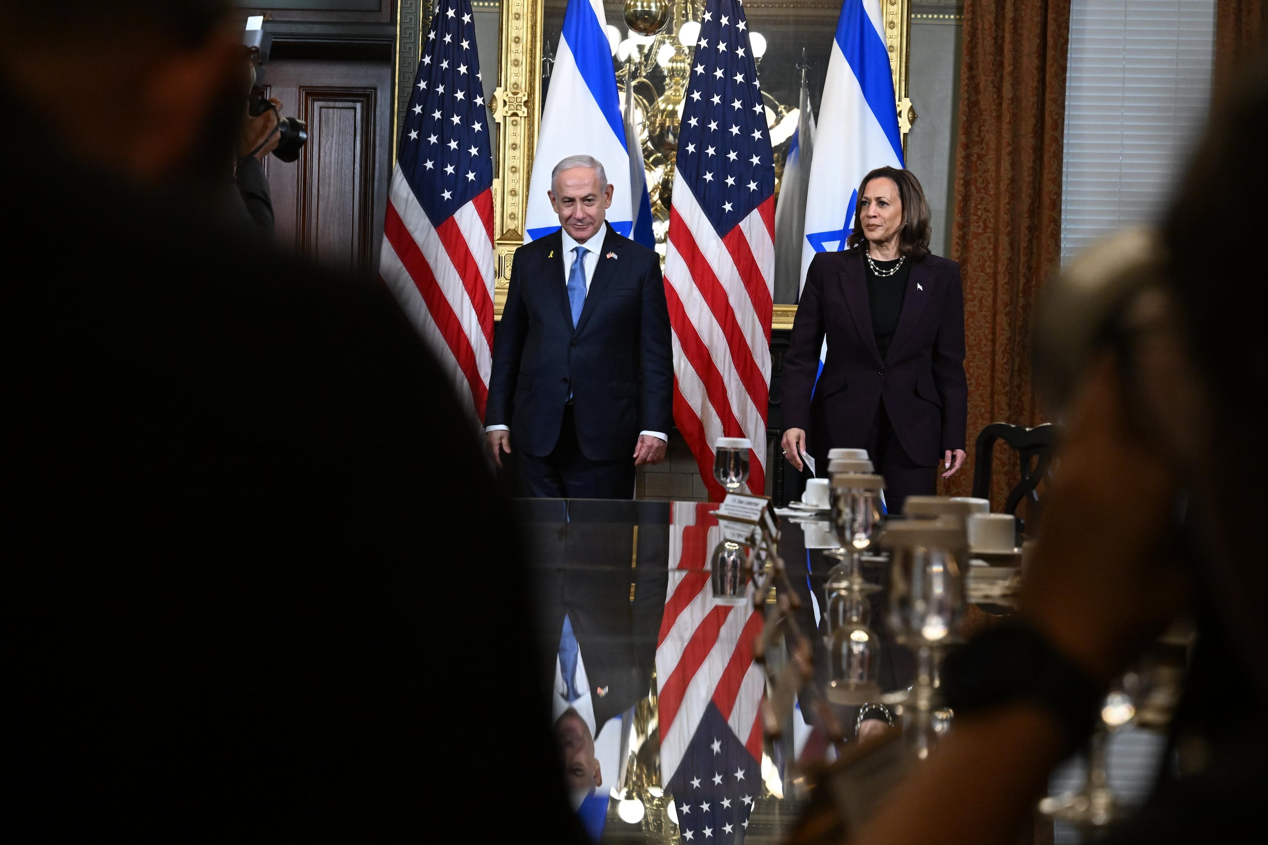La vicepresidenta reiteró en gran medida el habitual mensaje de Biden de que es hora de poner fin a la brutal guerra en Gaza.