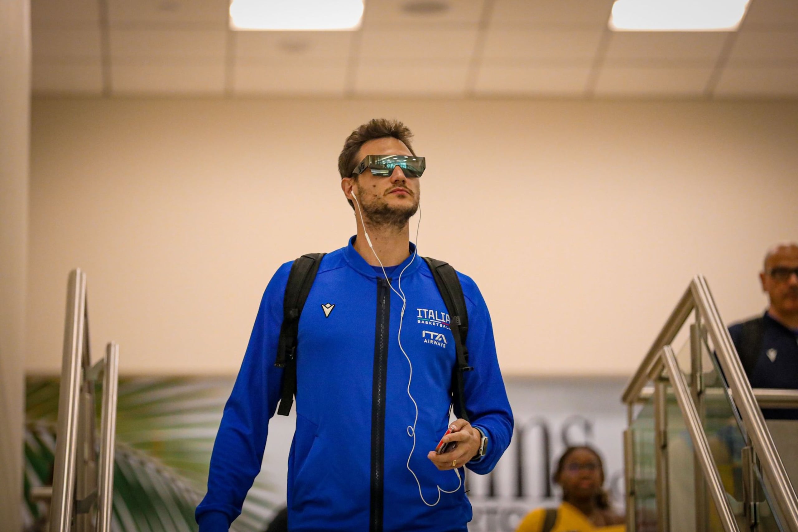 El equipo llegó encabezado por Danilo Gallinari, de los Bucks de Milwaukee en la NBA.