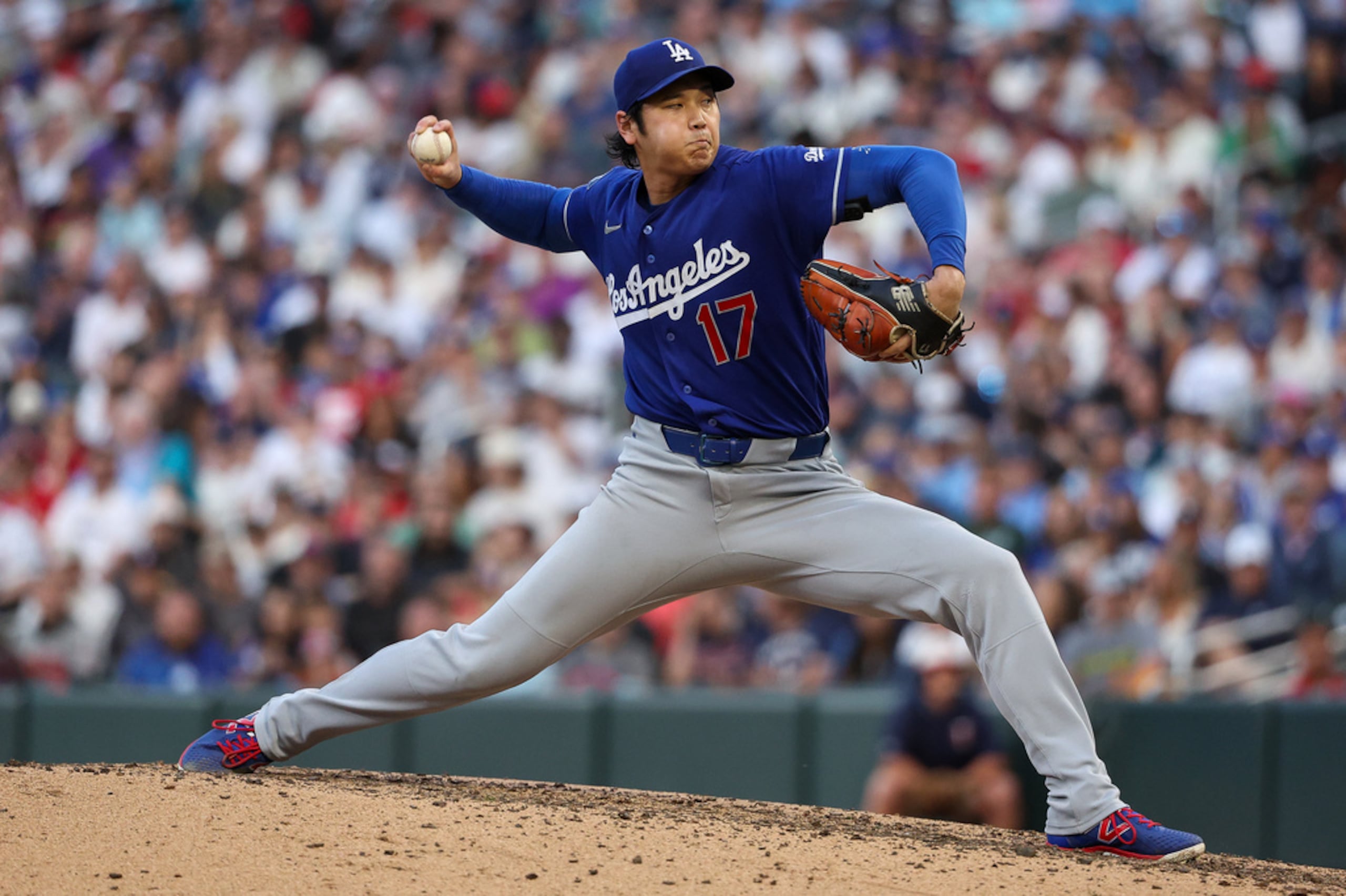 El lanzador y bateador de los Dodgers de Los Ángeles, Shohei Ohtani.