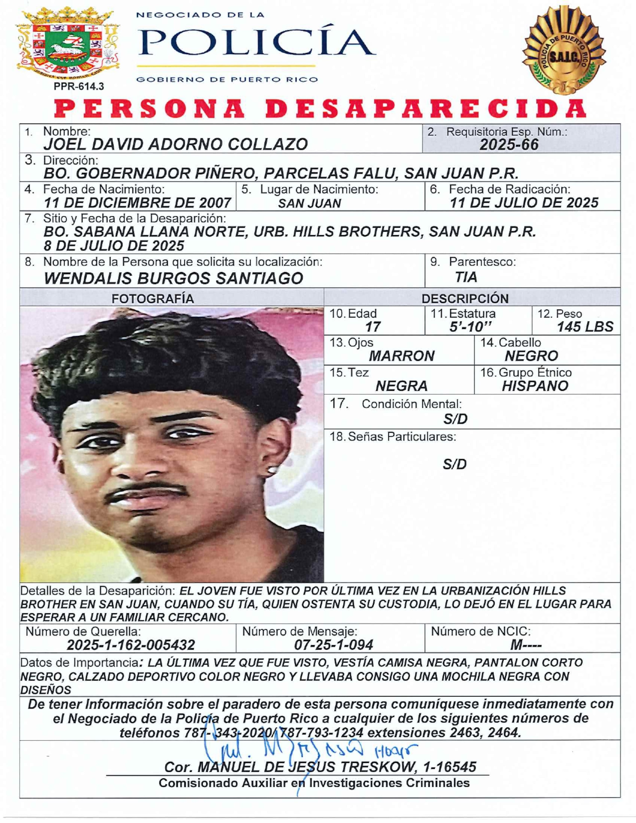 Joel David Adorno Collazo