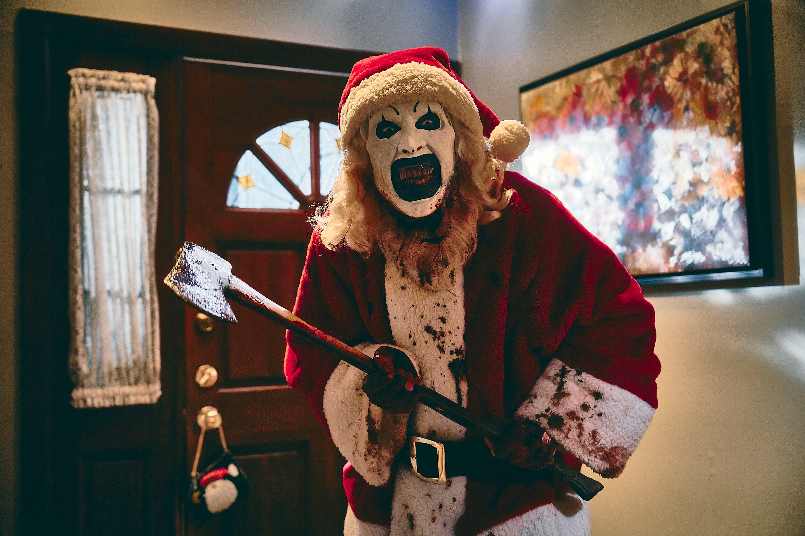 David Howard Thornton en una escena de la película "Terrifier 3".