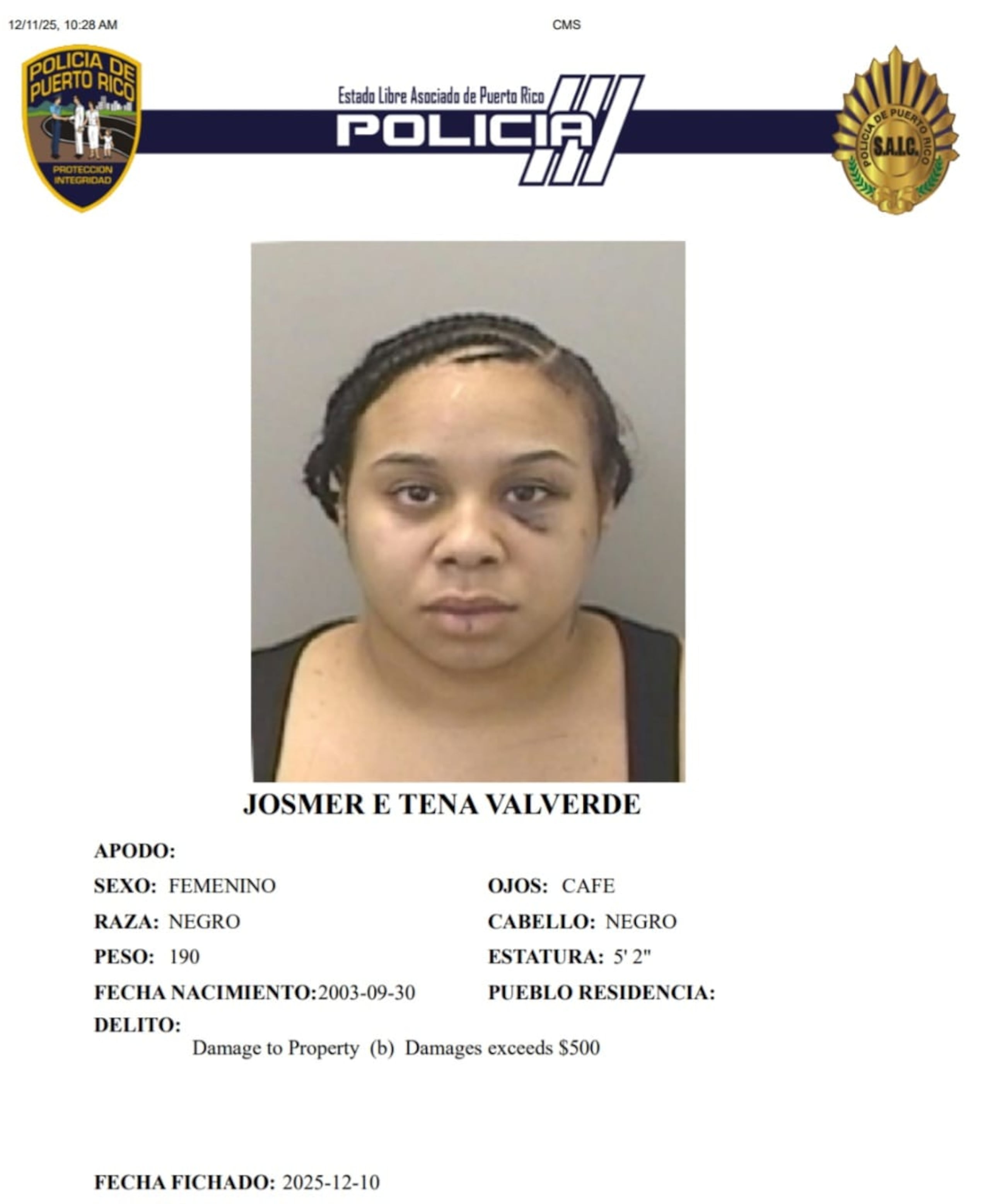 La vista preliminar contra Josemer E. Tena Valverde, fue señalada para el 22 de diciembre.