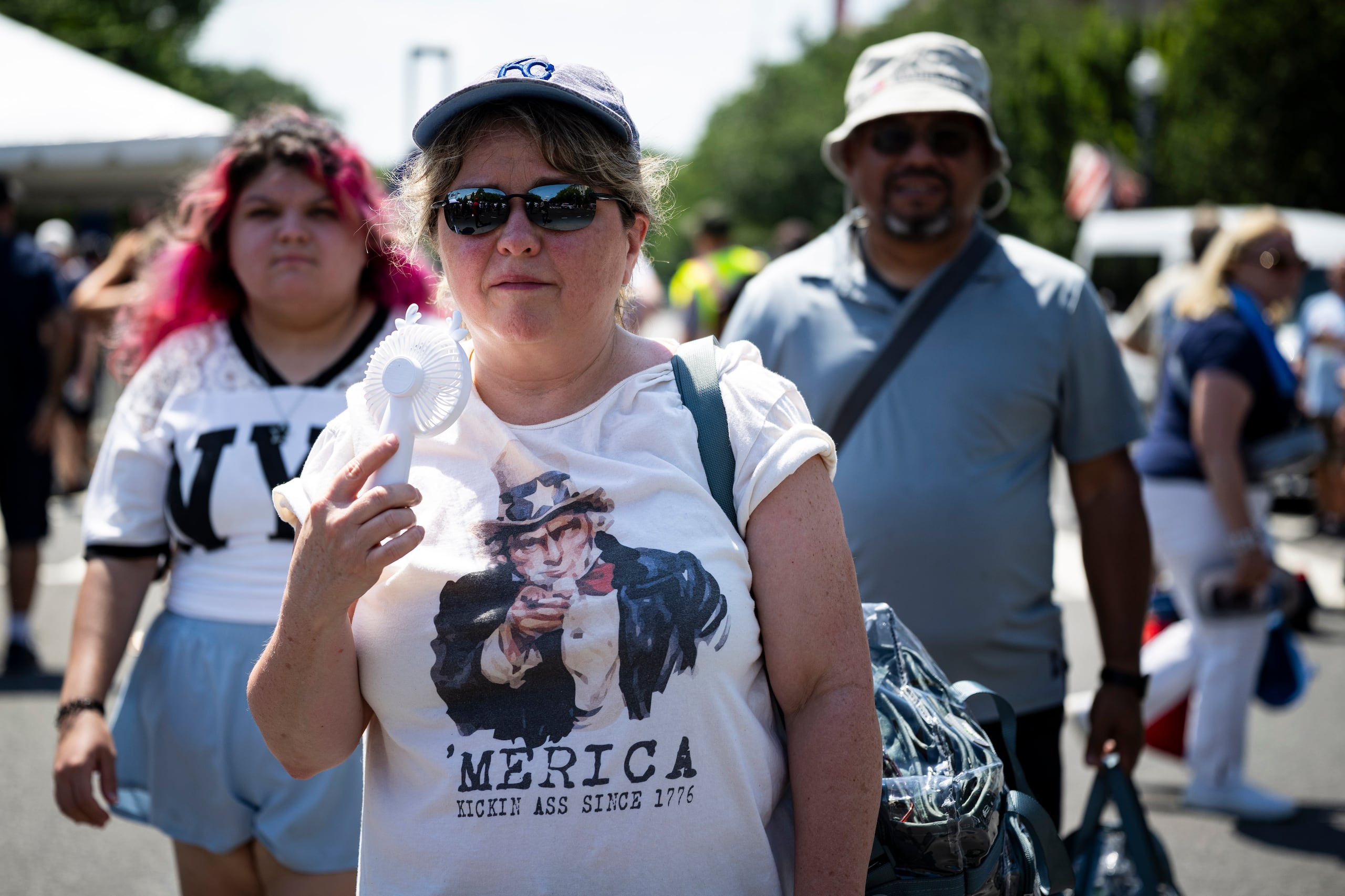 Miles han desafiado las temperaturas récord para celebrar los 250 años de la Independencia de Estados Unidos. (EFE/EPA/GRAEME SLOAN)