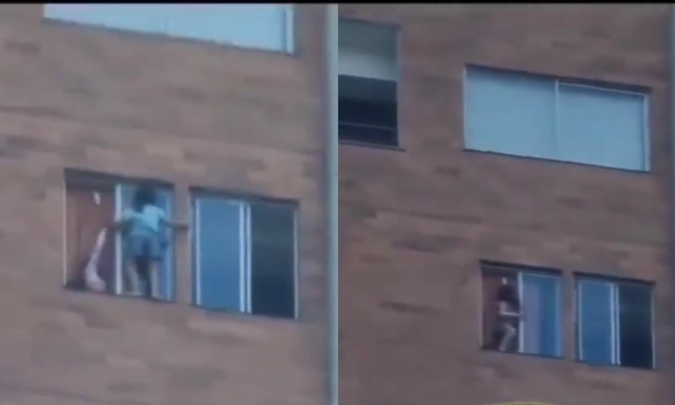 En el video se observa que las menores de edad no resultaron heridas, sin embargo, se observa el peligro al se expusieron.