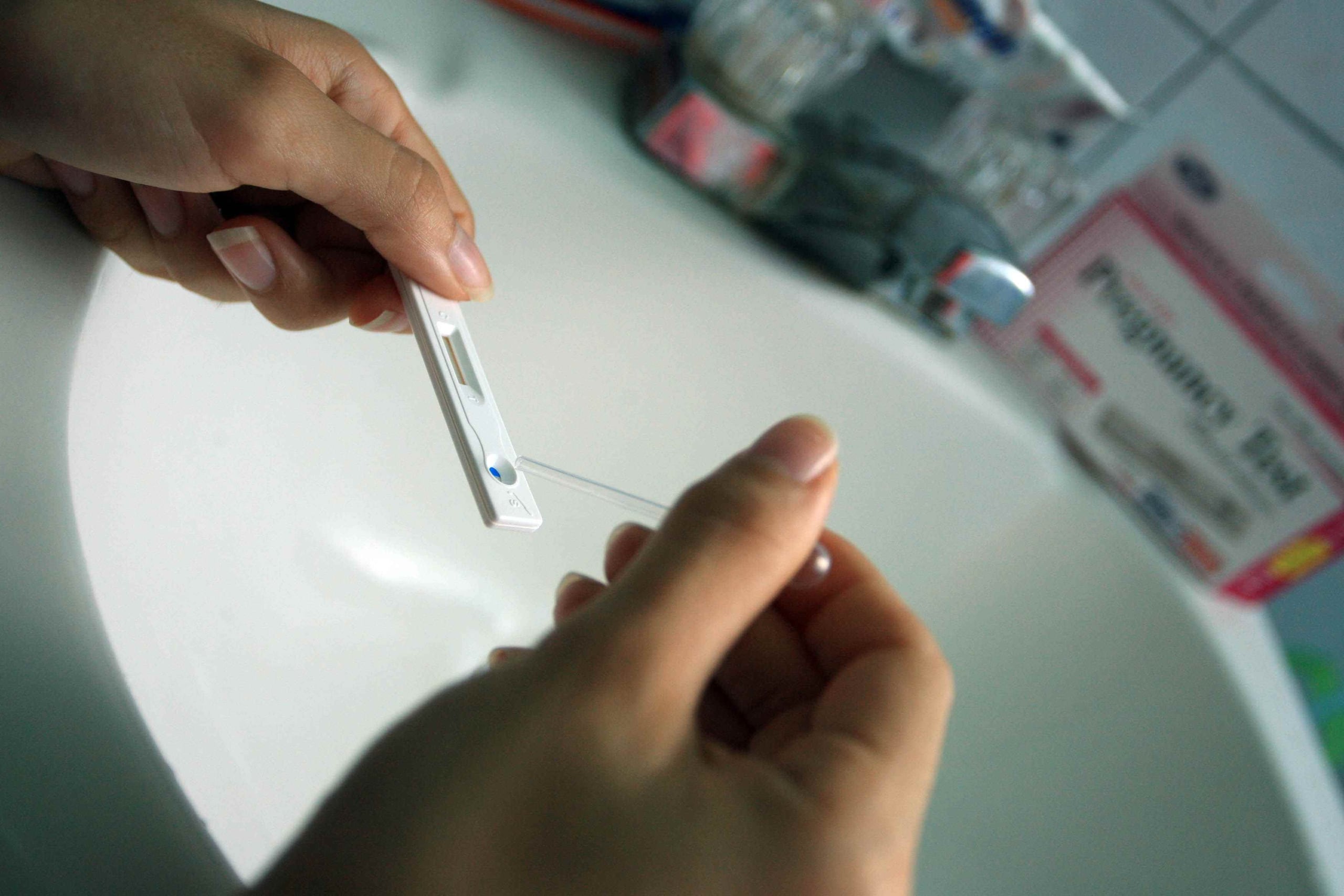 Una prueba de embarazo casera. (GFR Media)