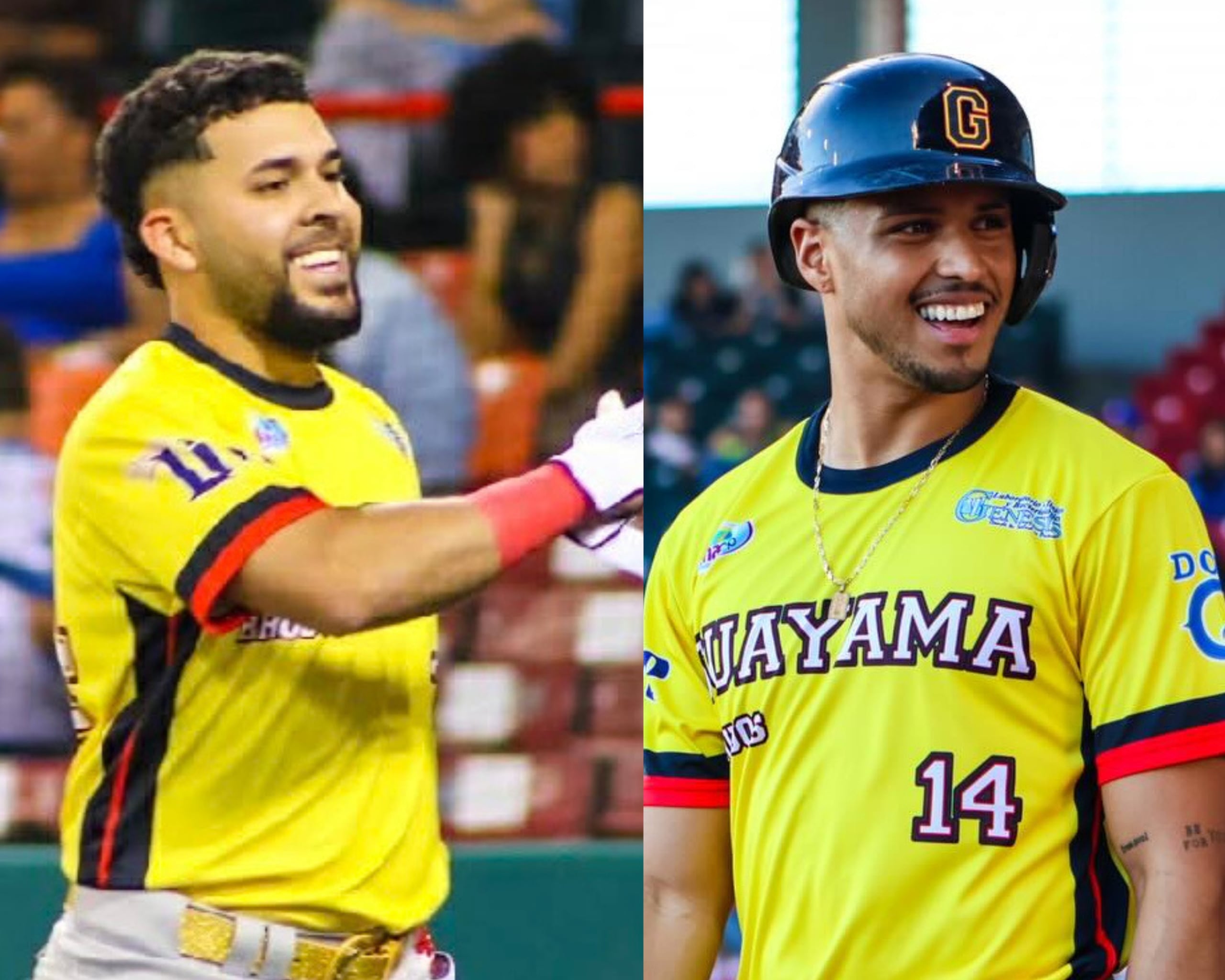 Los jugadores Yadier López y Edison Mora