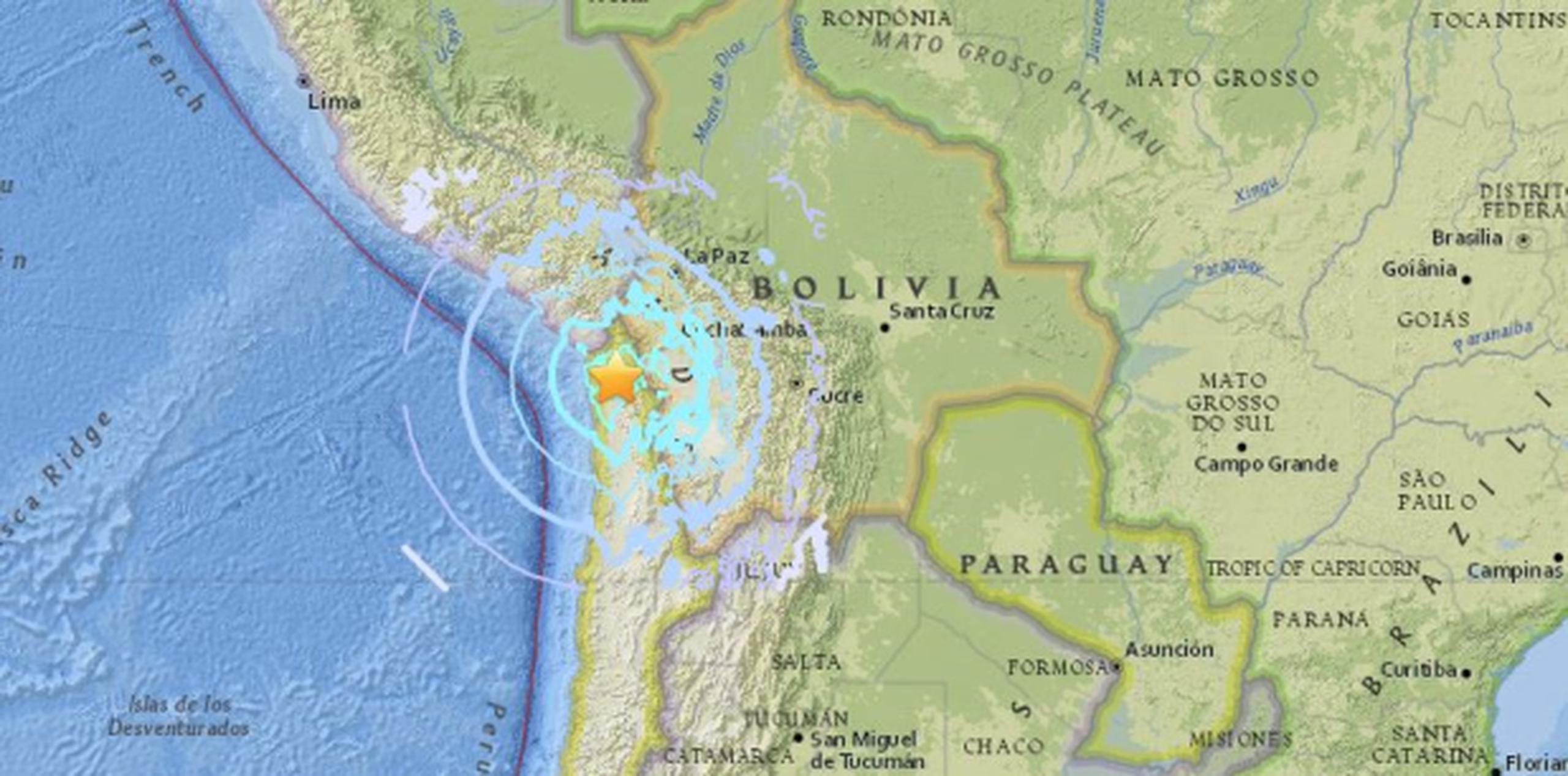 El sismo fue reportado en la región de Tarapacá. (USGS)