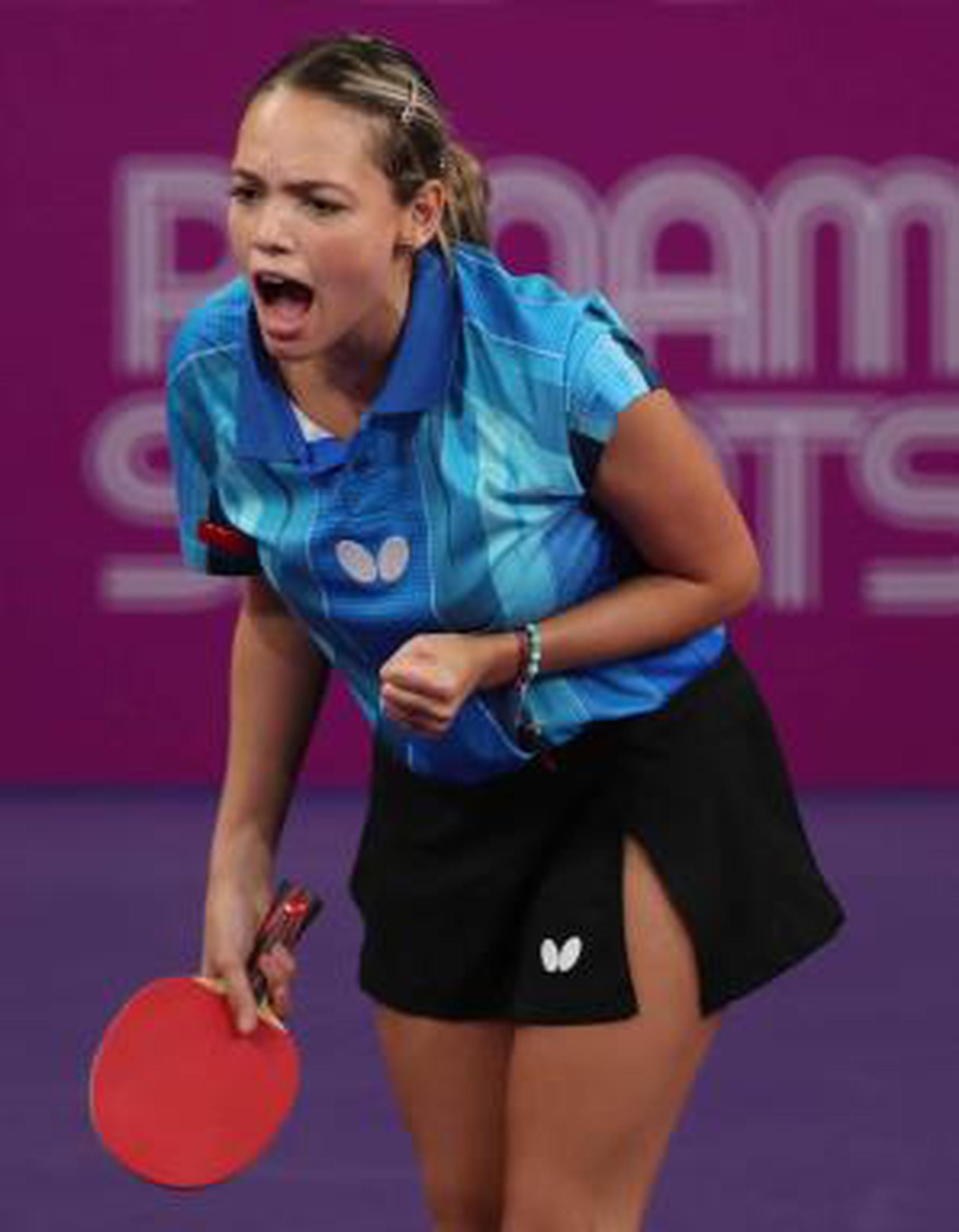 Daniely Ríos fue parte del equipo femenino de Puerto Rico de tenis de mesa que ganó la medalla de oro en Lima. (juan.martinez@gfrmedia.com)