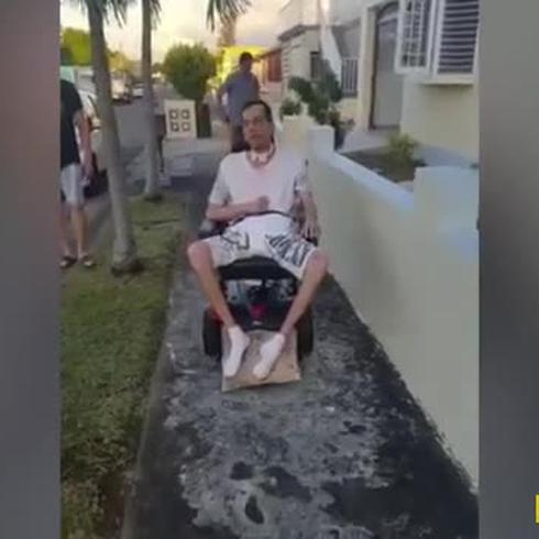 Arnaldo Cristóbal estrena su silla de ruedas motorizada