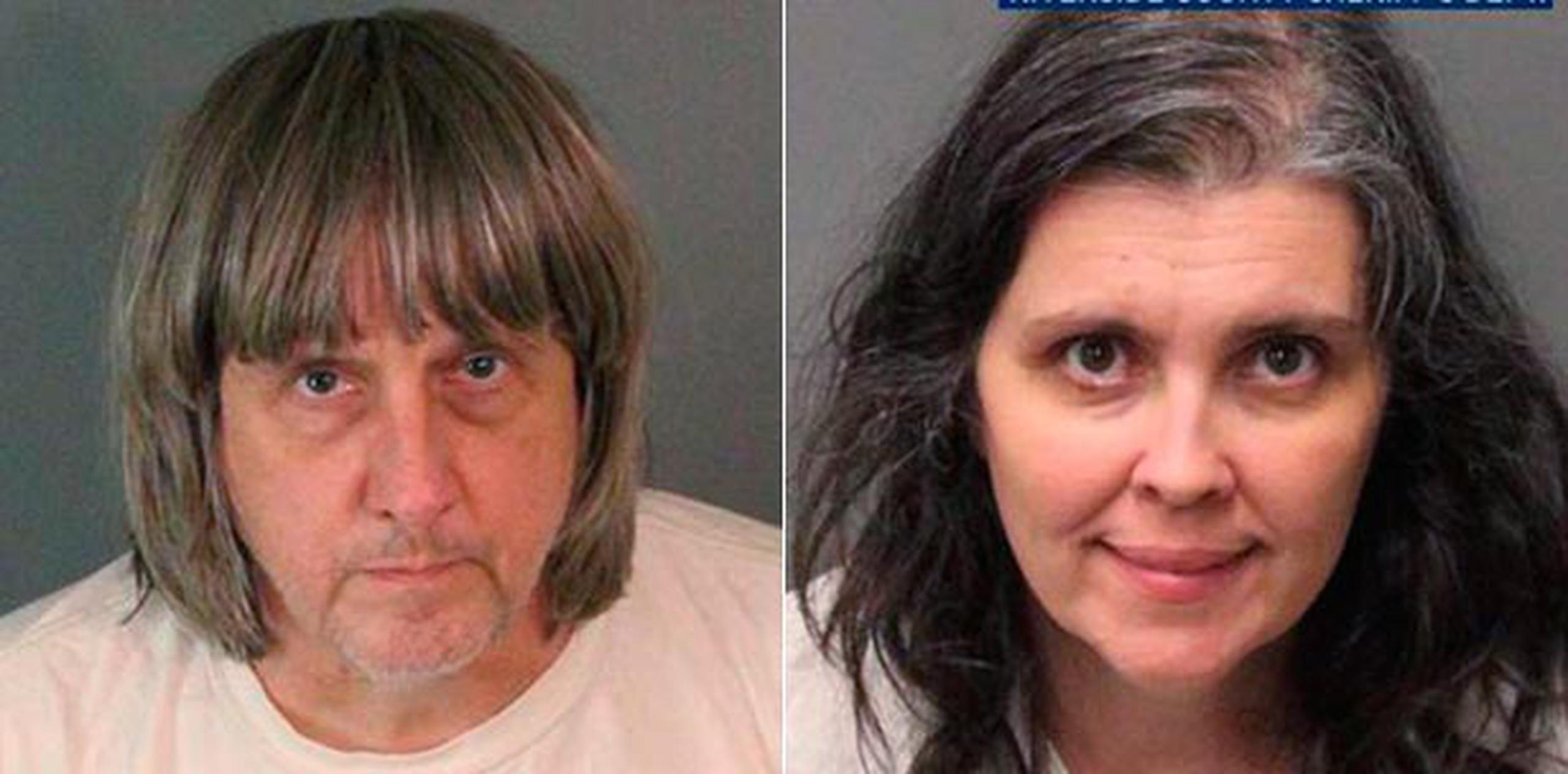 David Allen Turpin y Louise Anna Turpin podrían enfrentar cargos que incluyen tortura y poner en riesgo a un menor. (AP/(Departamento de Policía del condado Riverside)