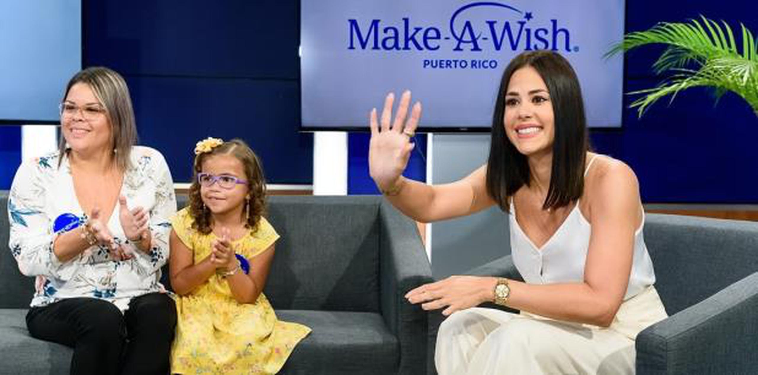 La presentadora de Día a día compartió su alegría de ser parte de la labor que realiza Make a Wish. (Suministrada)