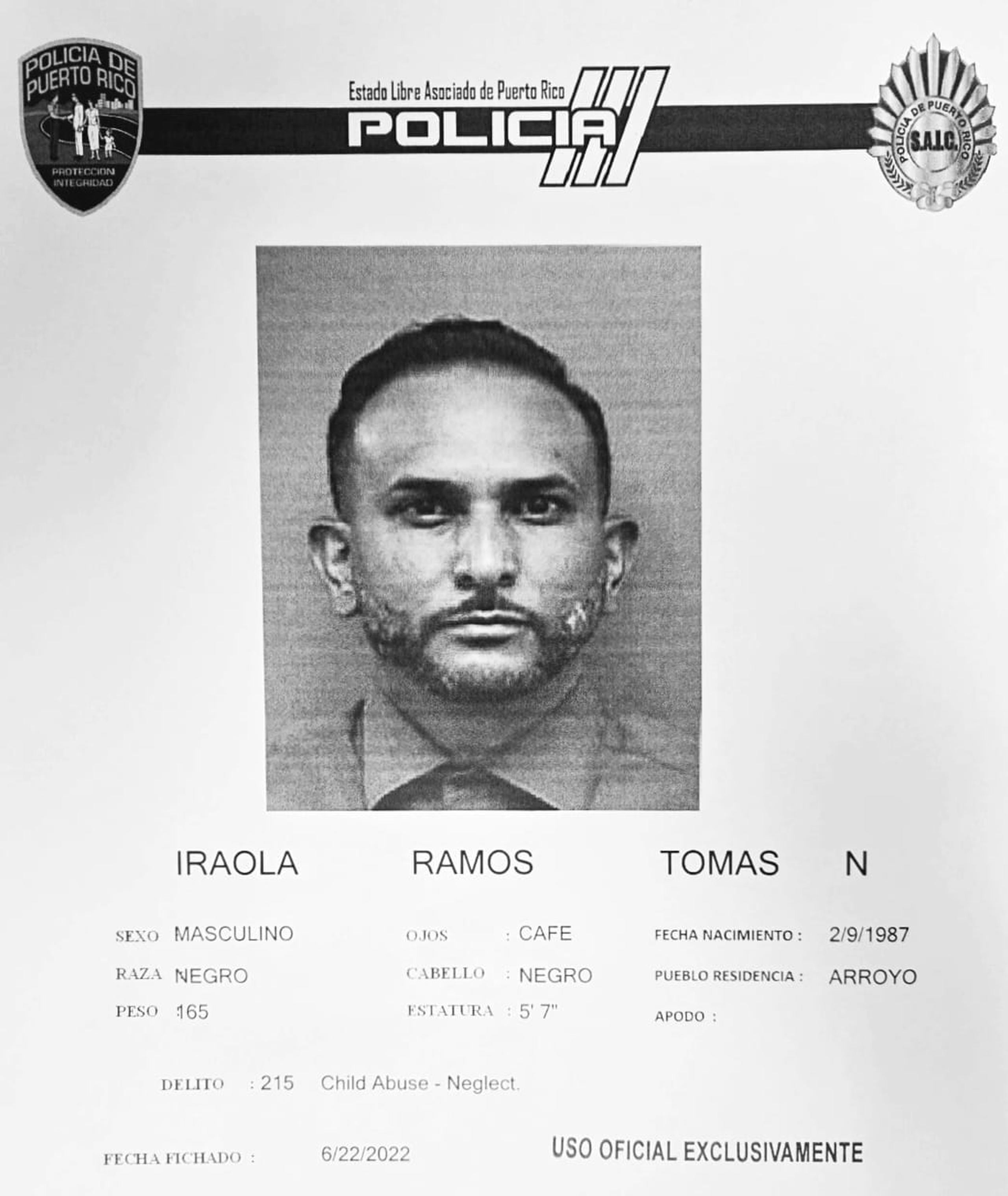 Tomás Noel Iraola Ramos, de 37 años, fue hallado culpable por agredir sexualmente y maltratar a su hijastra cuando tenía 11 años.