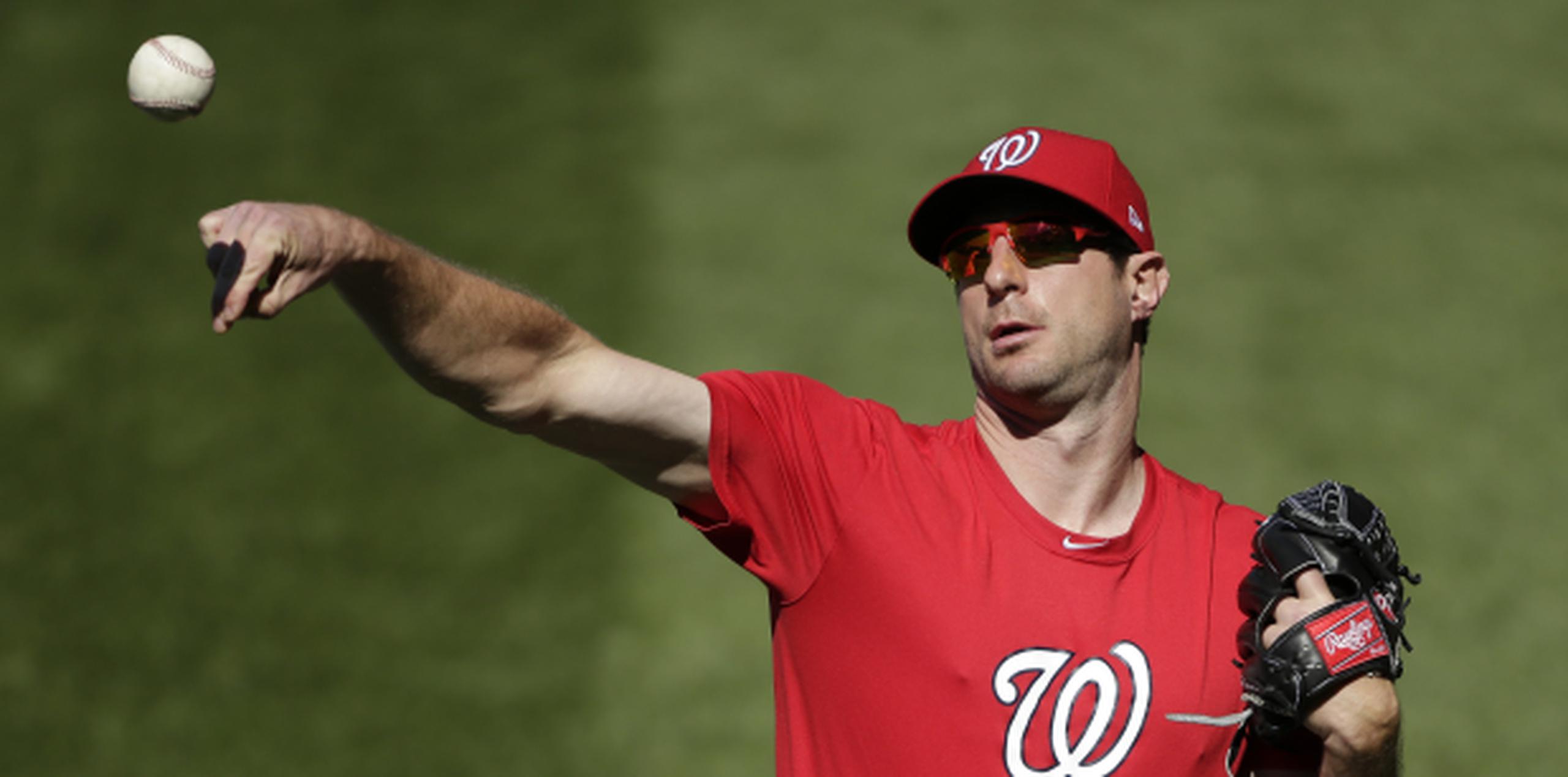 Max Scherzer, pitcher de los Nacionales de Washington. (AP / Mark Tenally)